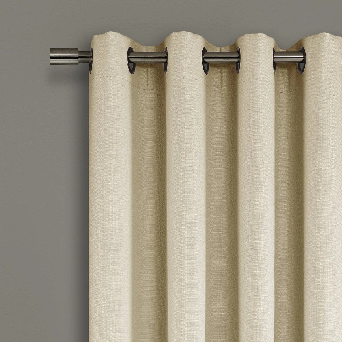 Faux Linen Absolute Blackout Window Curtain Panel - Image 8