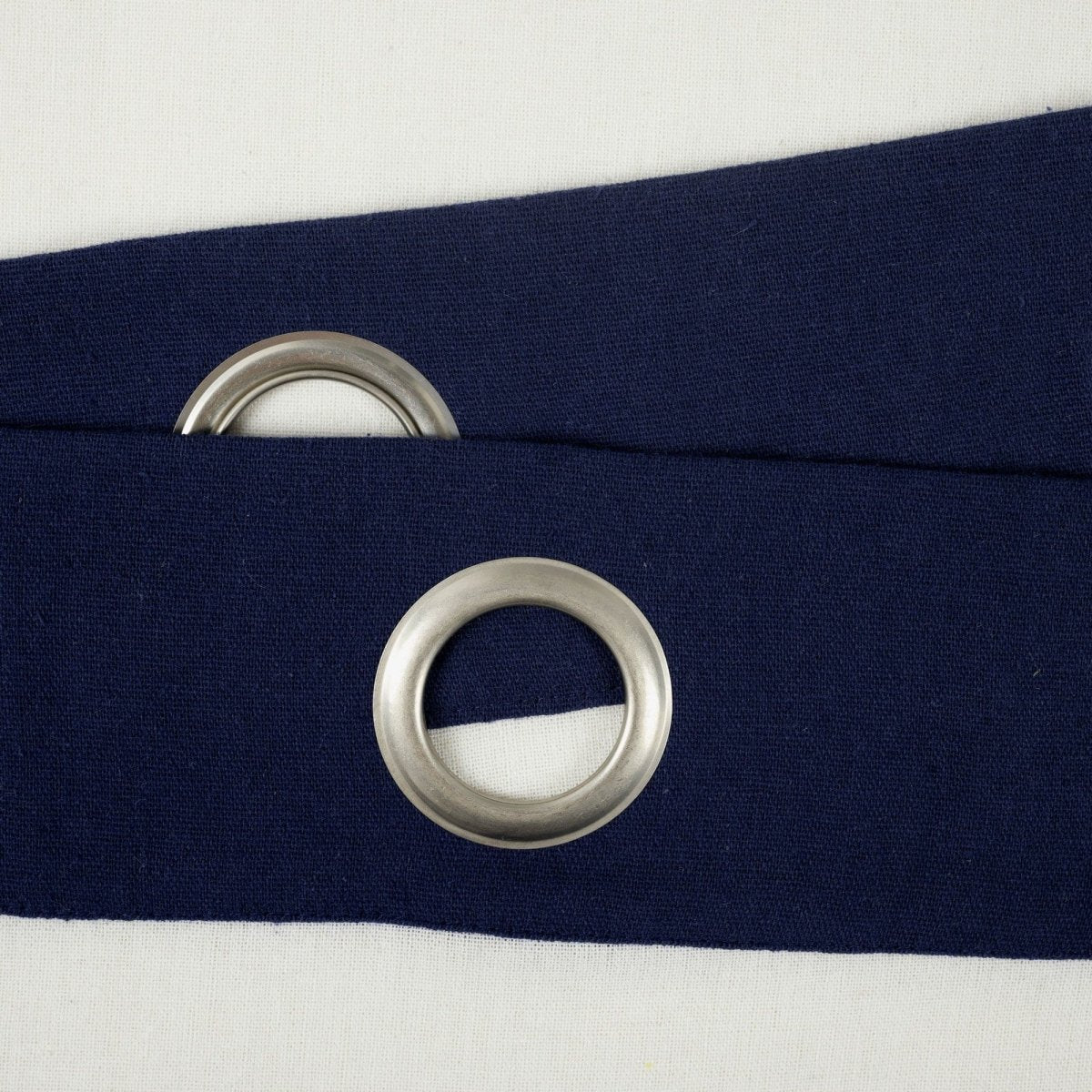 Faux Linen Grommet Color Block Window Curtain Panel - Image 18
