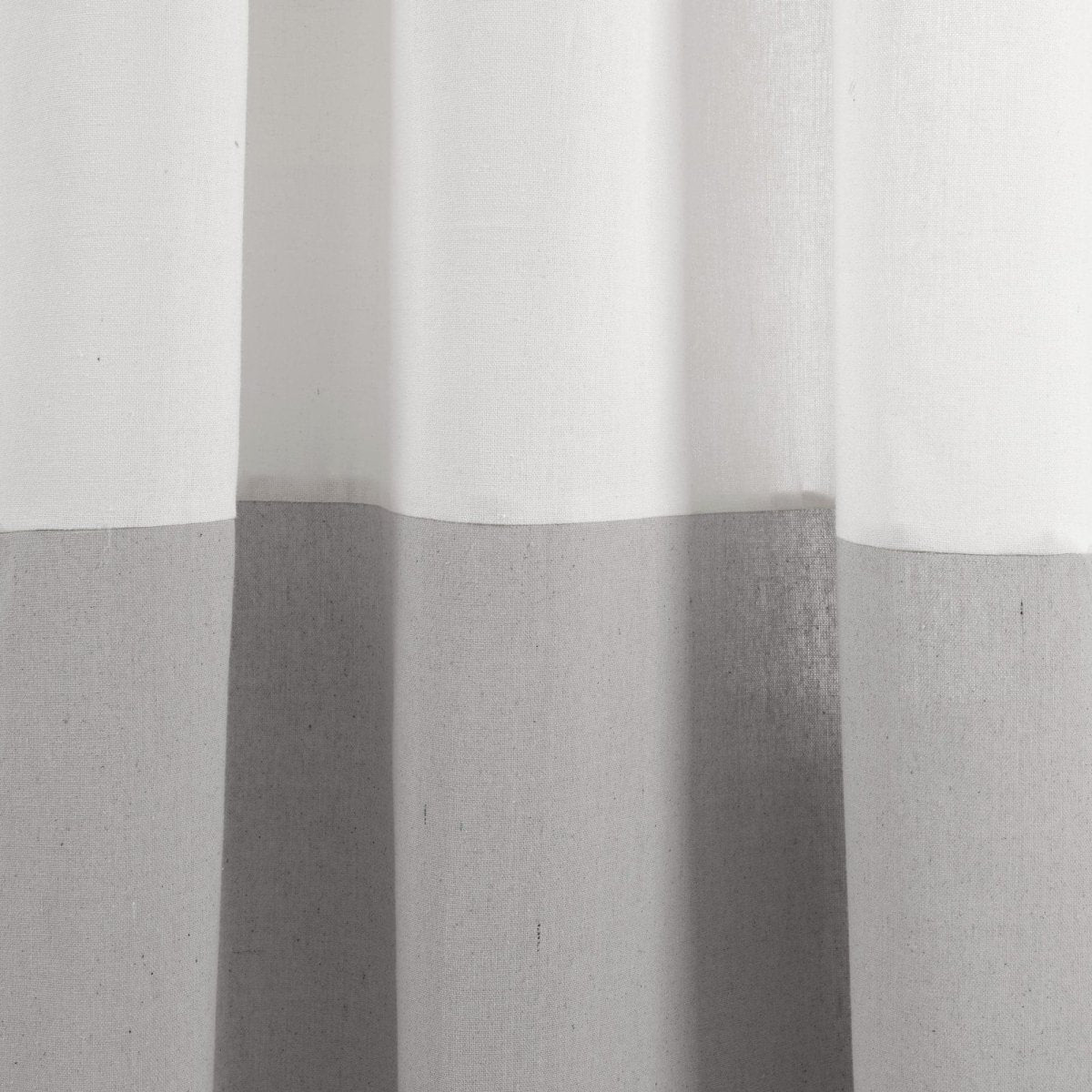 Faux Linen Grommet Color Block Window Curtain Panel - Image 3