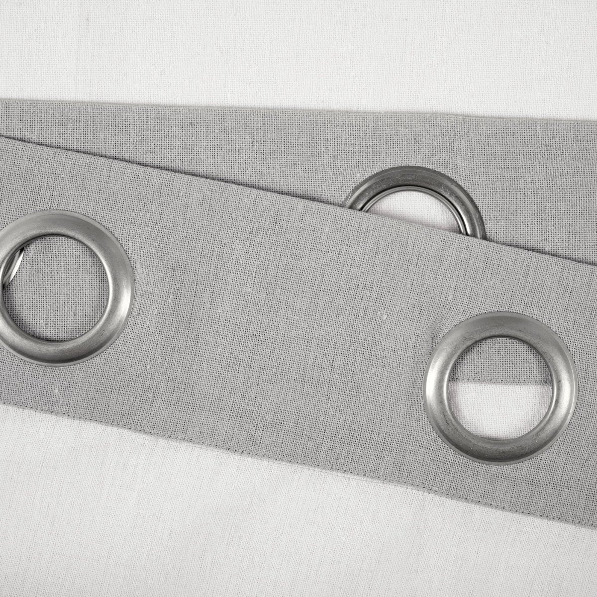 Faux Linen Grommet Color Block Window Curtain Panel - Image 6