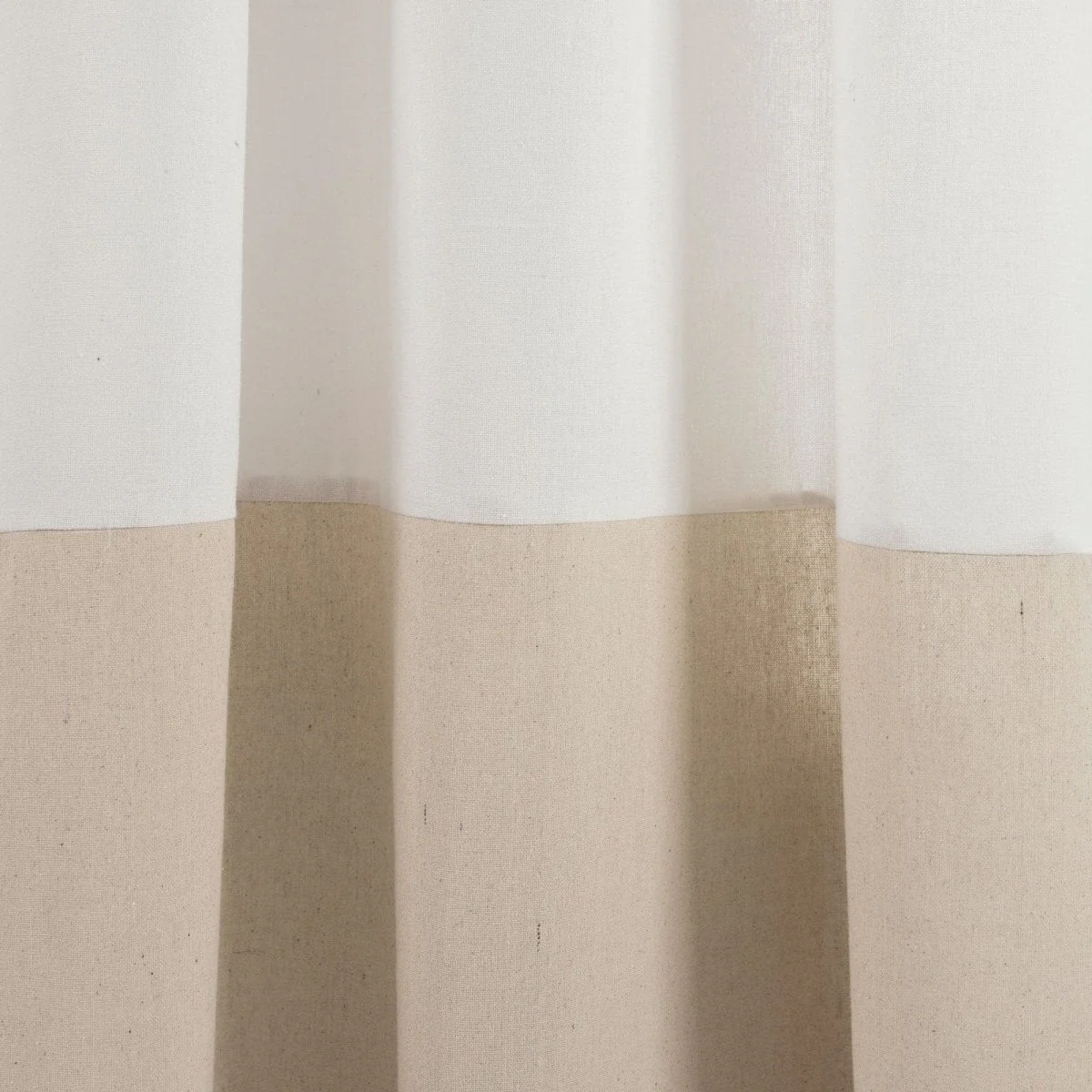 Faux Linen Grommet Color Block Window Curtain Panel - Image 9