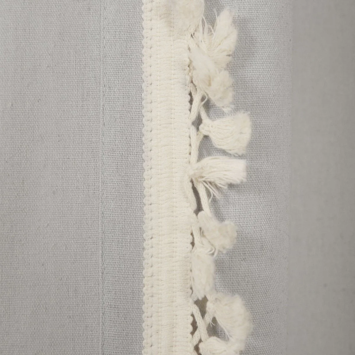 Faux Linen Tassel Window Curtain Panel - Image 3