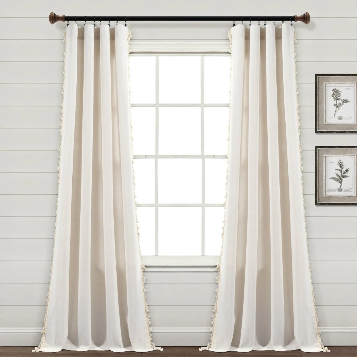 Faux Linen Tassel Window Curtain Panel - Image 6