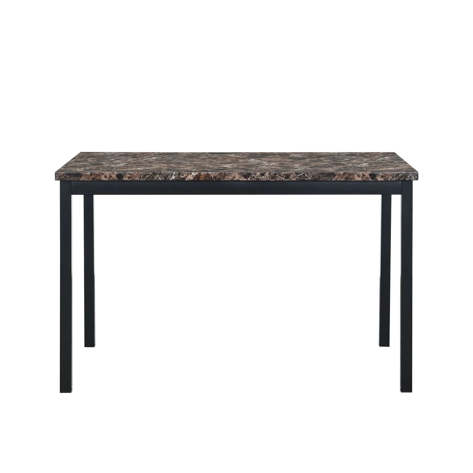 Faux Marble Top With Metal Frame Dinette Table - Black - Image 3