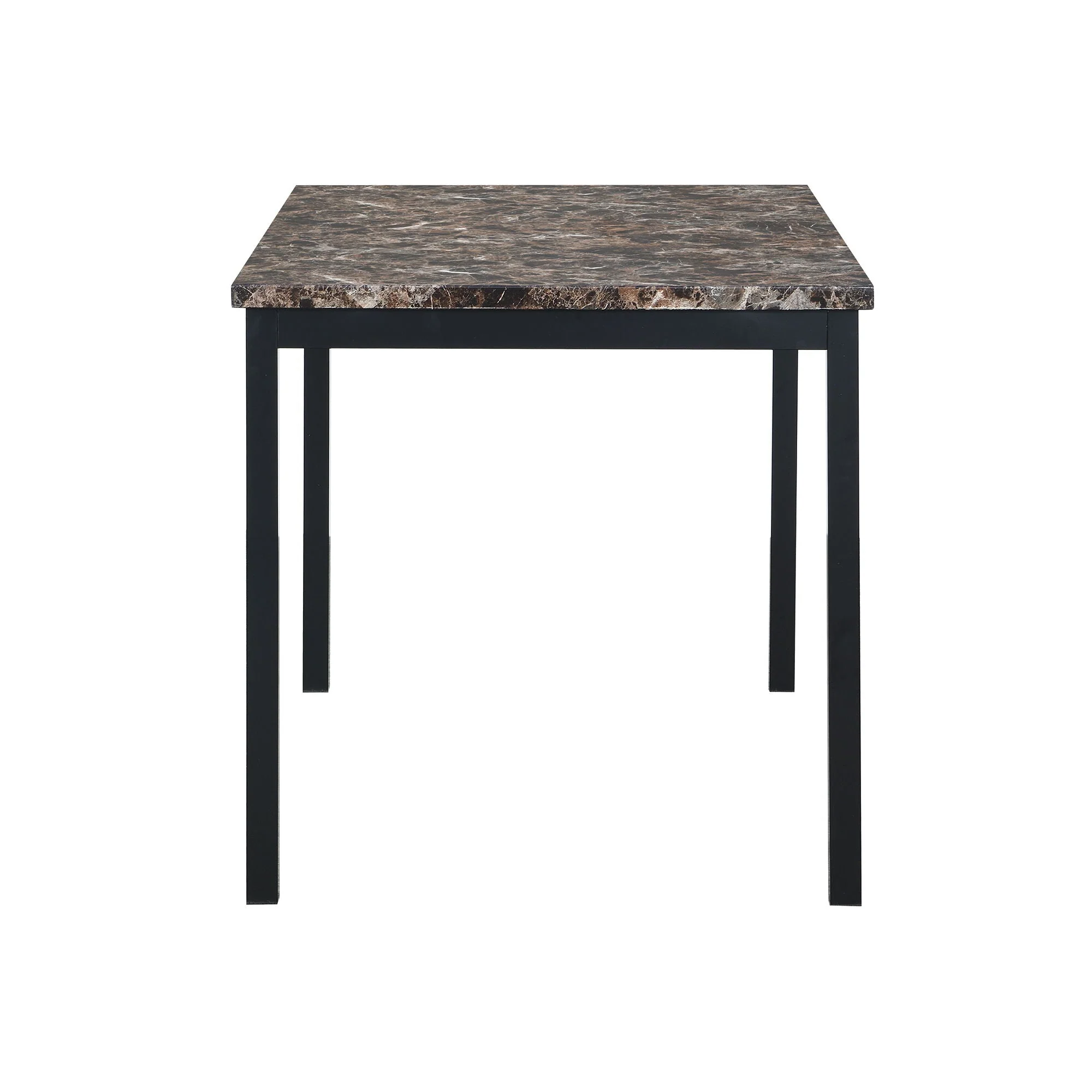 Faux Marble Top With Metal Frame Dinette Table - Black - Image 4