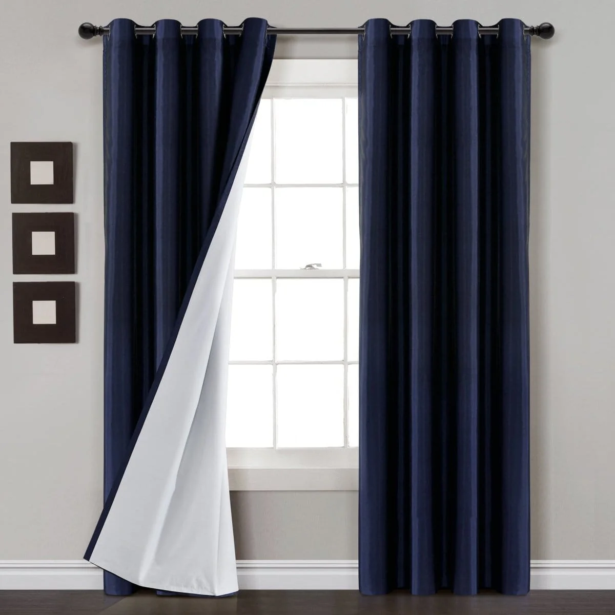 Faux Silk 100% Blackout Window Curtain Panel - Image 14