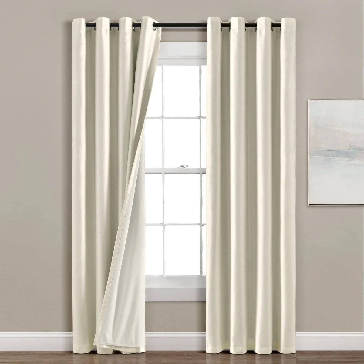 Faux Silk 100% Blackout Window Curtain Panel - Image 21