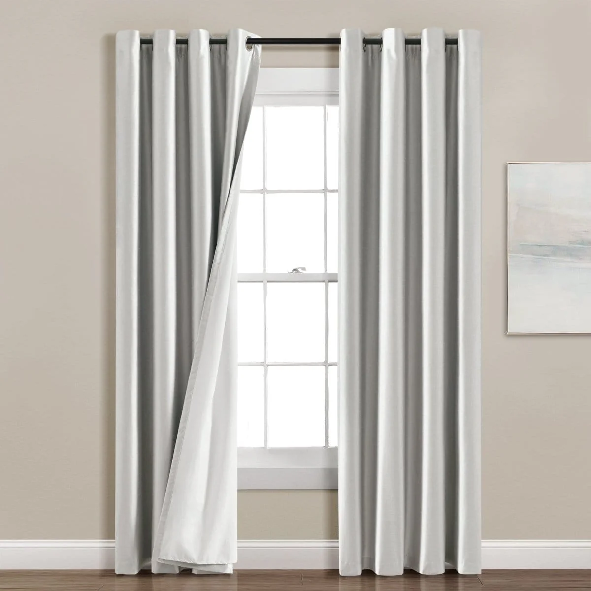 Faux Silk 100% Blackout Window Curtain Panel - Image 27