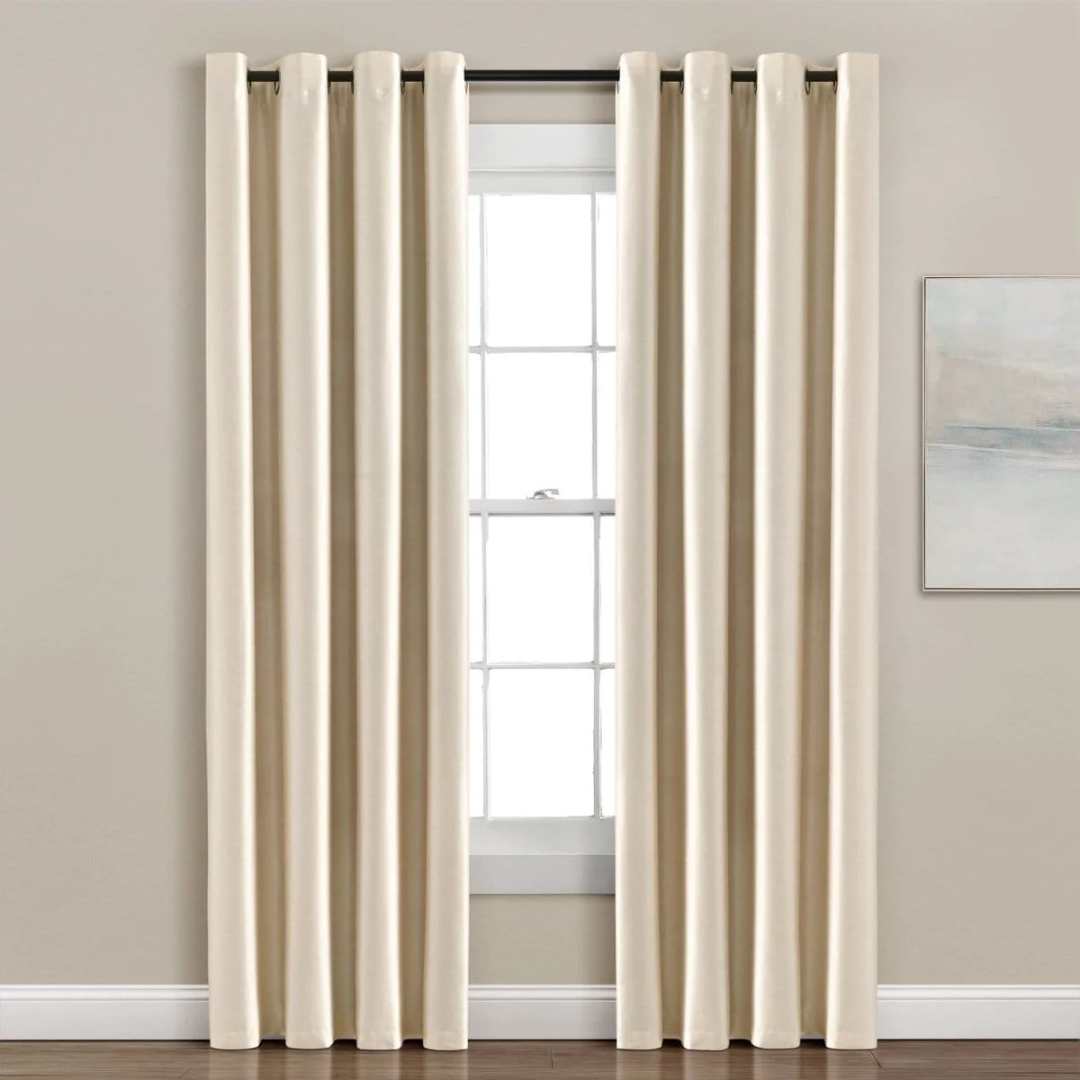 Faux Silk 100% Blackout Window Curtain Panel - Image 33