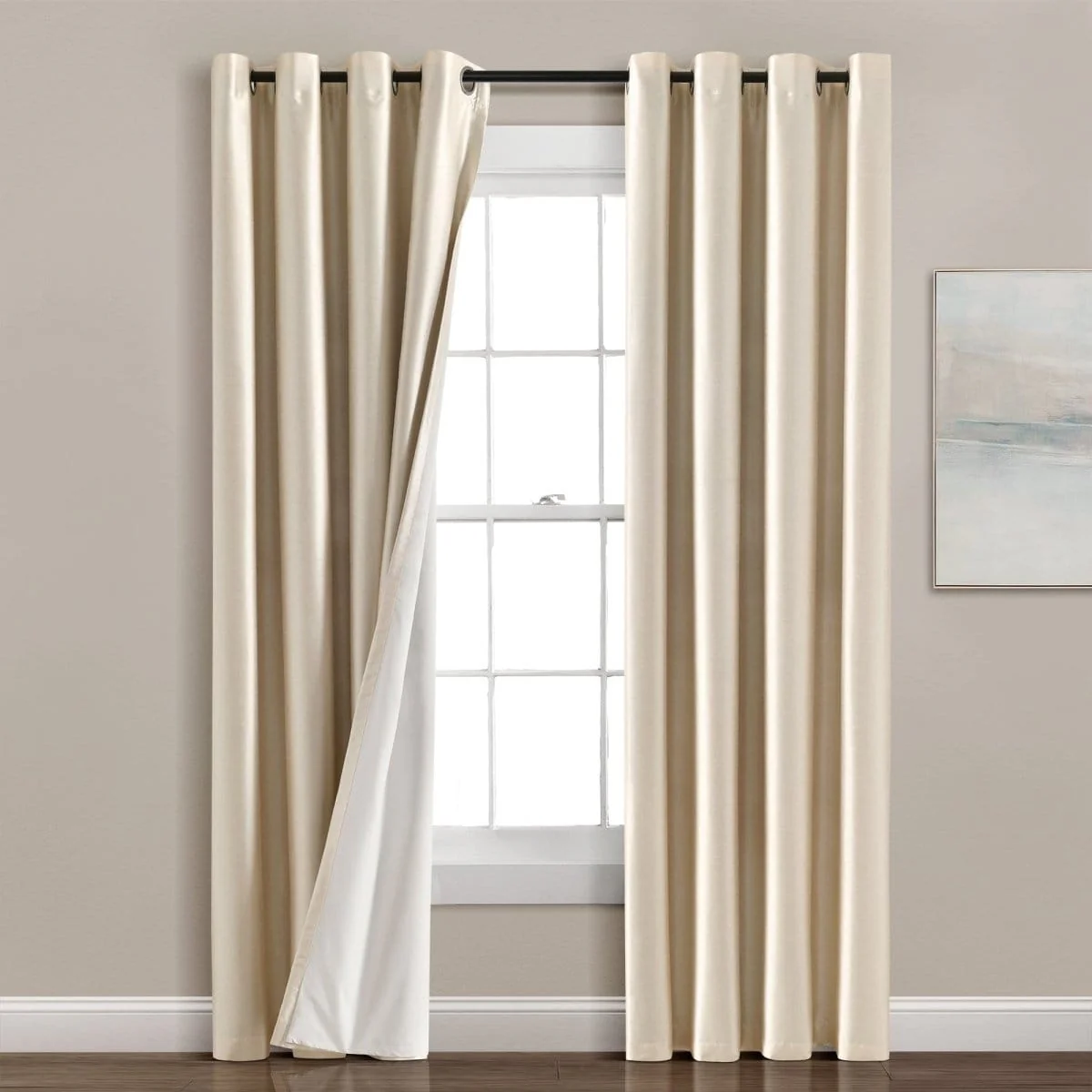 Faux Silk 100% Blackout Window Curtain Panel - Image 34