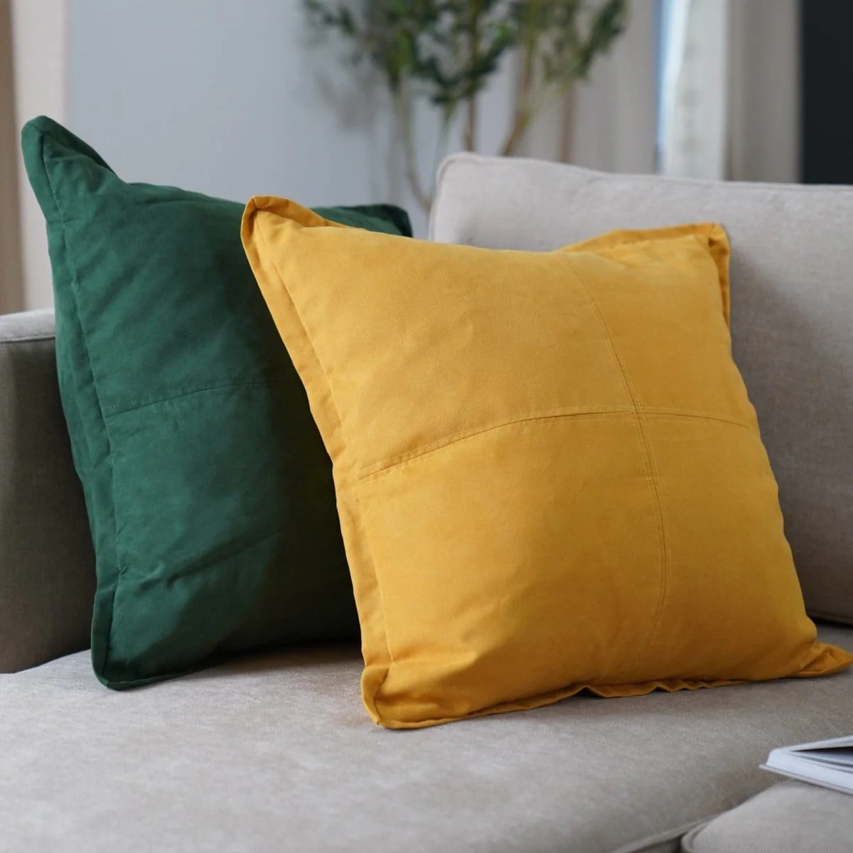 Faux Suede Decorative Pillow - Image 8