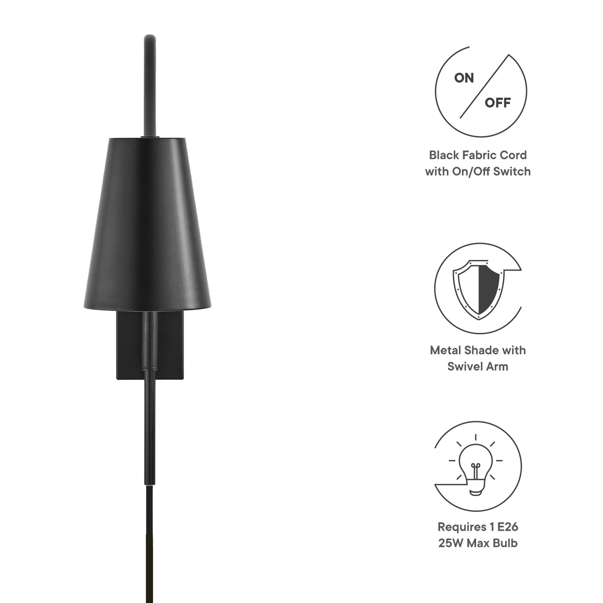 Faye Metal Wall Sconce by Modway - Image 2