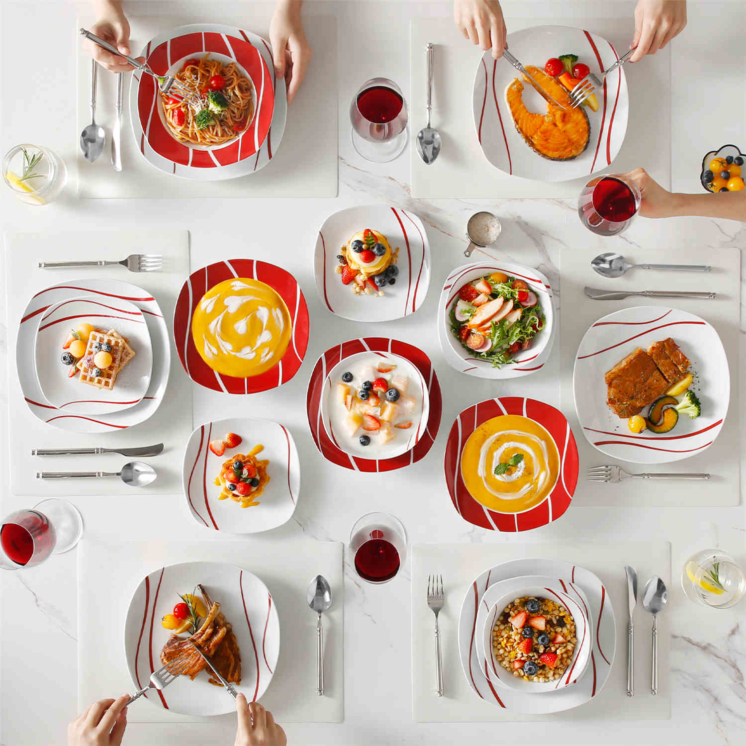 Felisa 24 Piece Dinnerware Set - Image 4