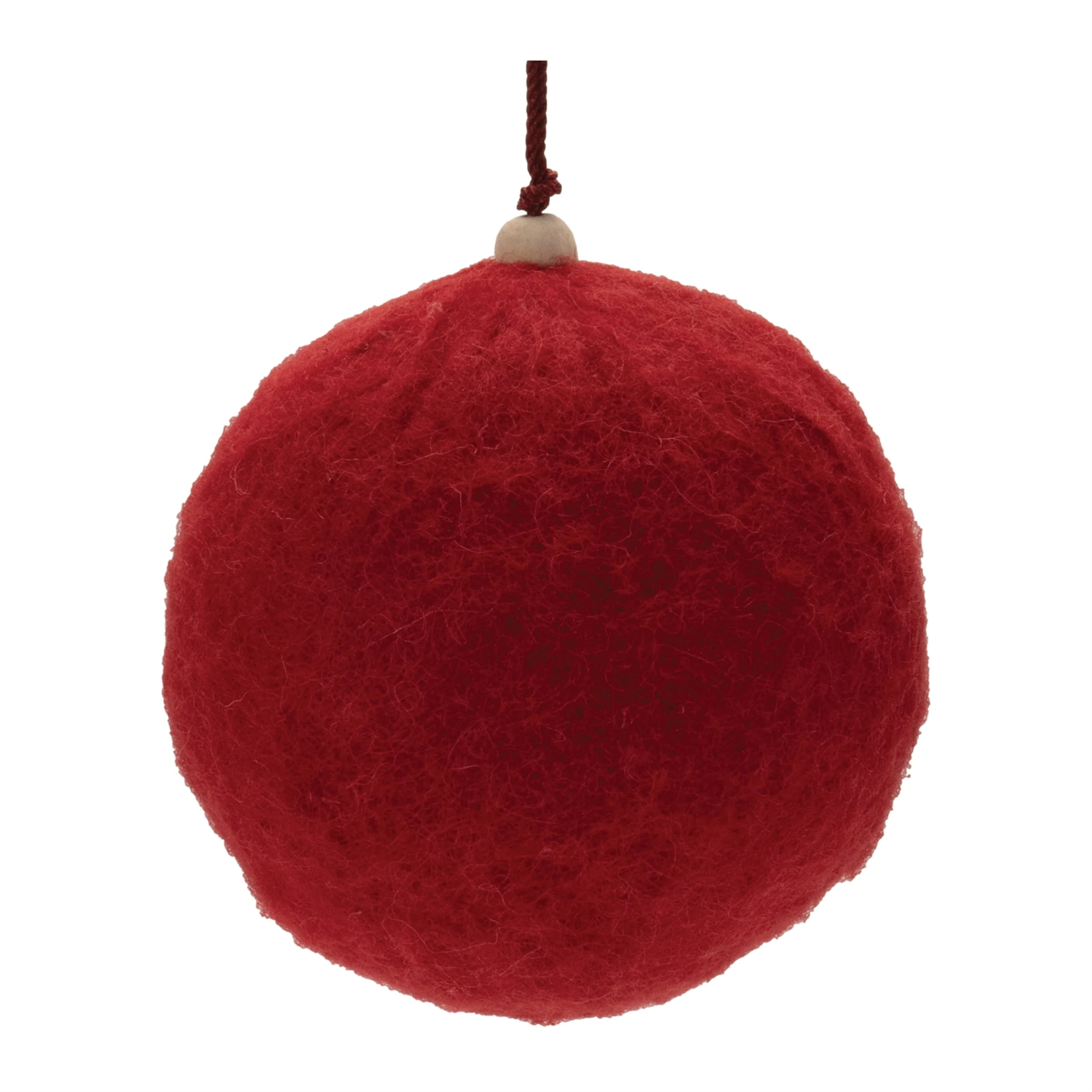 Felt fabric ball ornament (set of 4) - Image 3