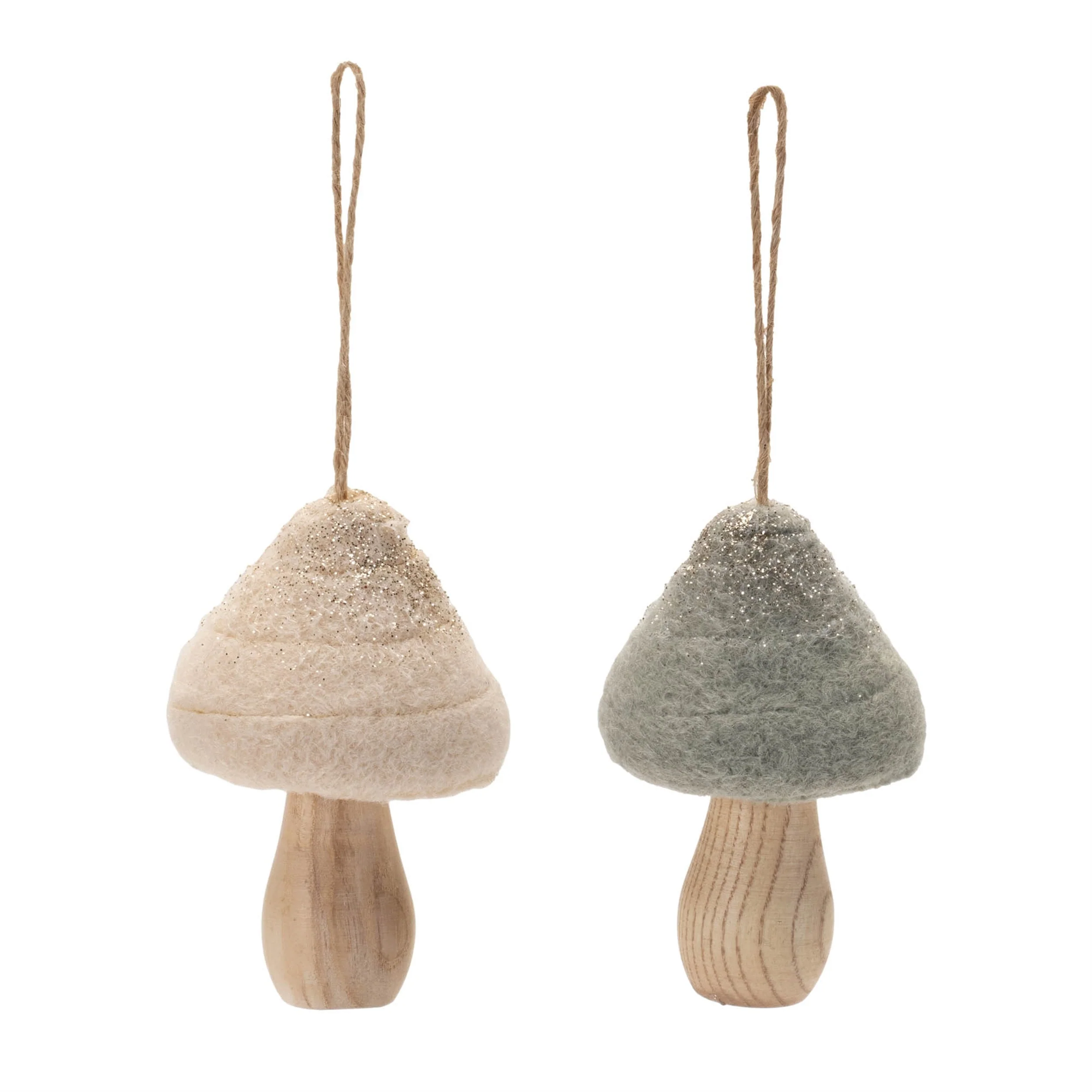 Felt Fabric Mushroom Ornament (Set of 12) - Image 2