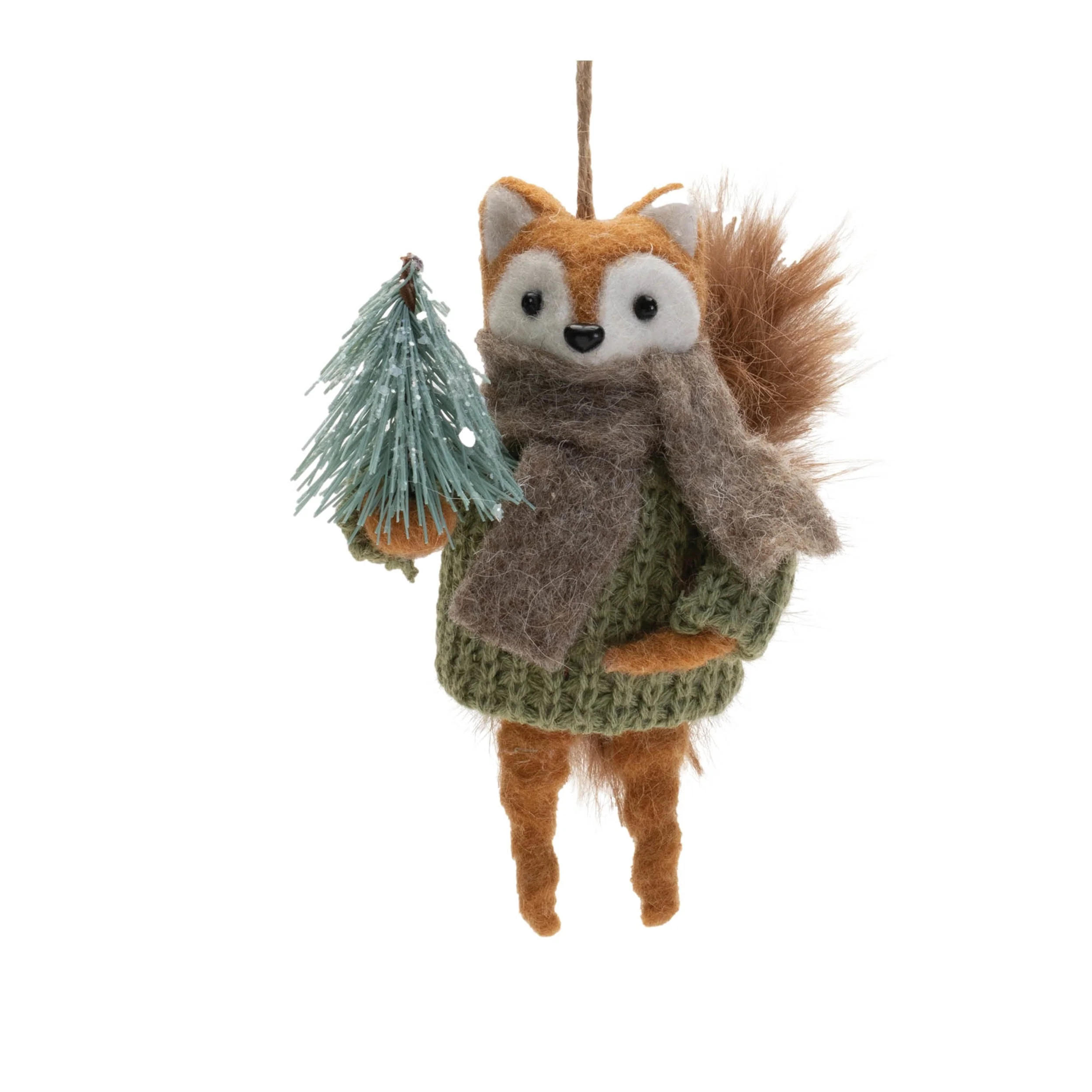 Felt Squirrel and Fox Ornament (Set of 12) - Image 5