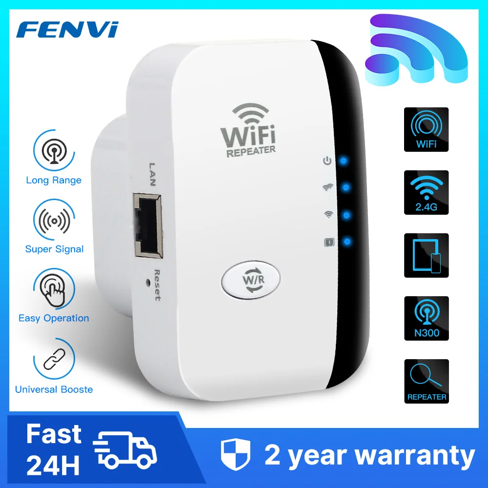 FENVI 300Mbps Wireless WiFi Repeater Extender Booster Amplifier 802.11N WiFi - Image 2