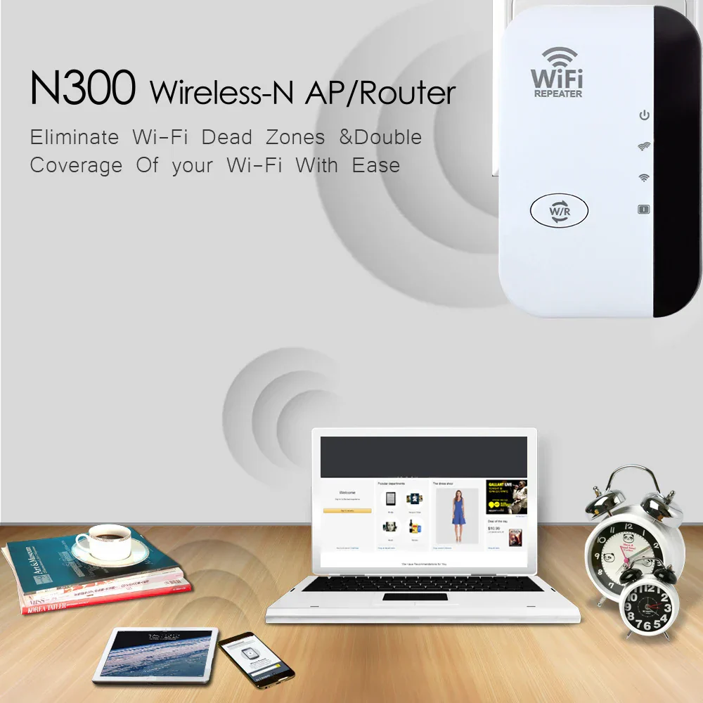 FENVI 300Mbps Wireless WiFi Repeater Extender Booster Amplifier 802.11N WiFi - Image 5