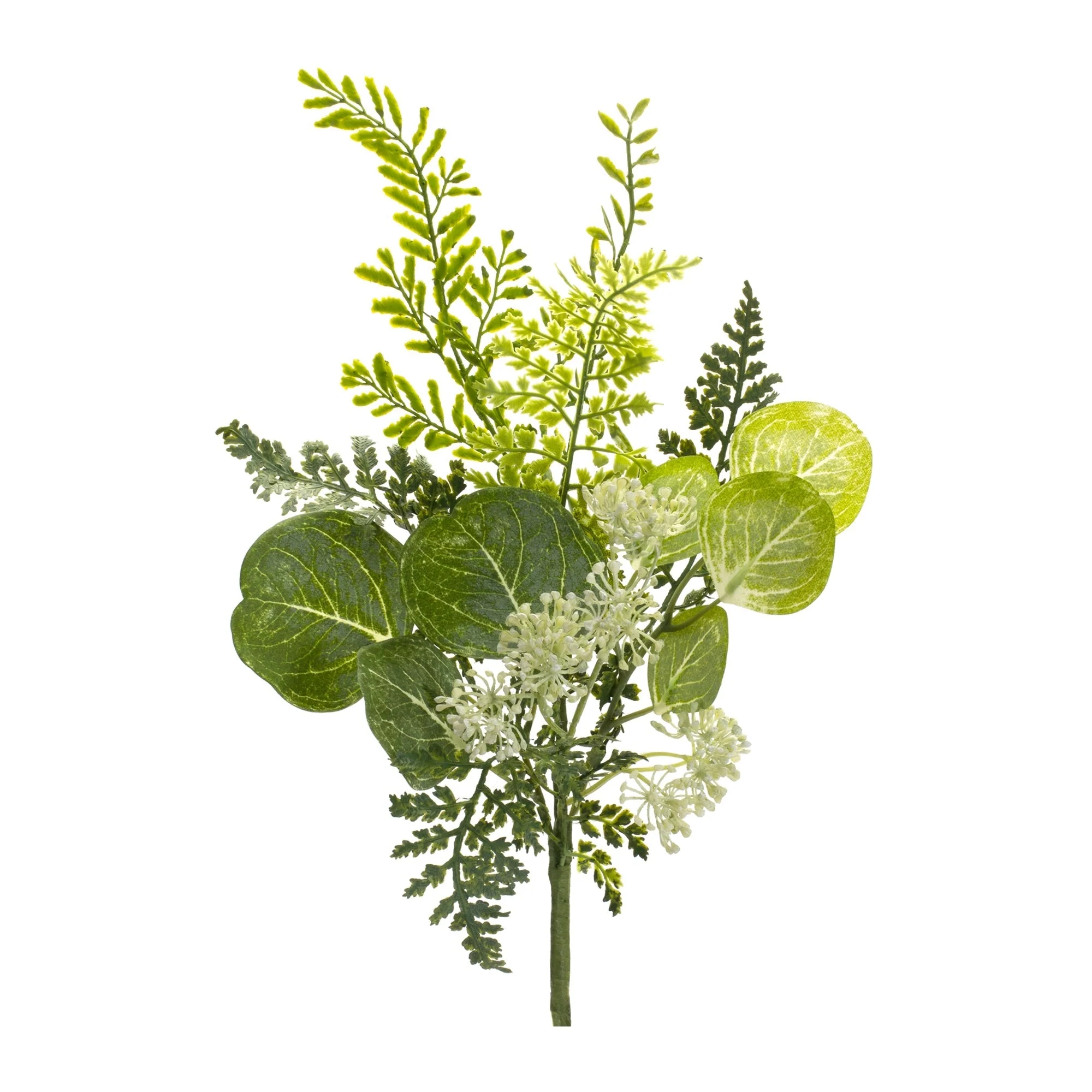 Fern and Eucalyptus Foliage Spray with Queen Anne Accent (Set of 6) - Image 2