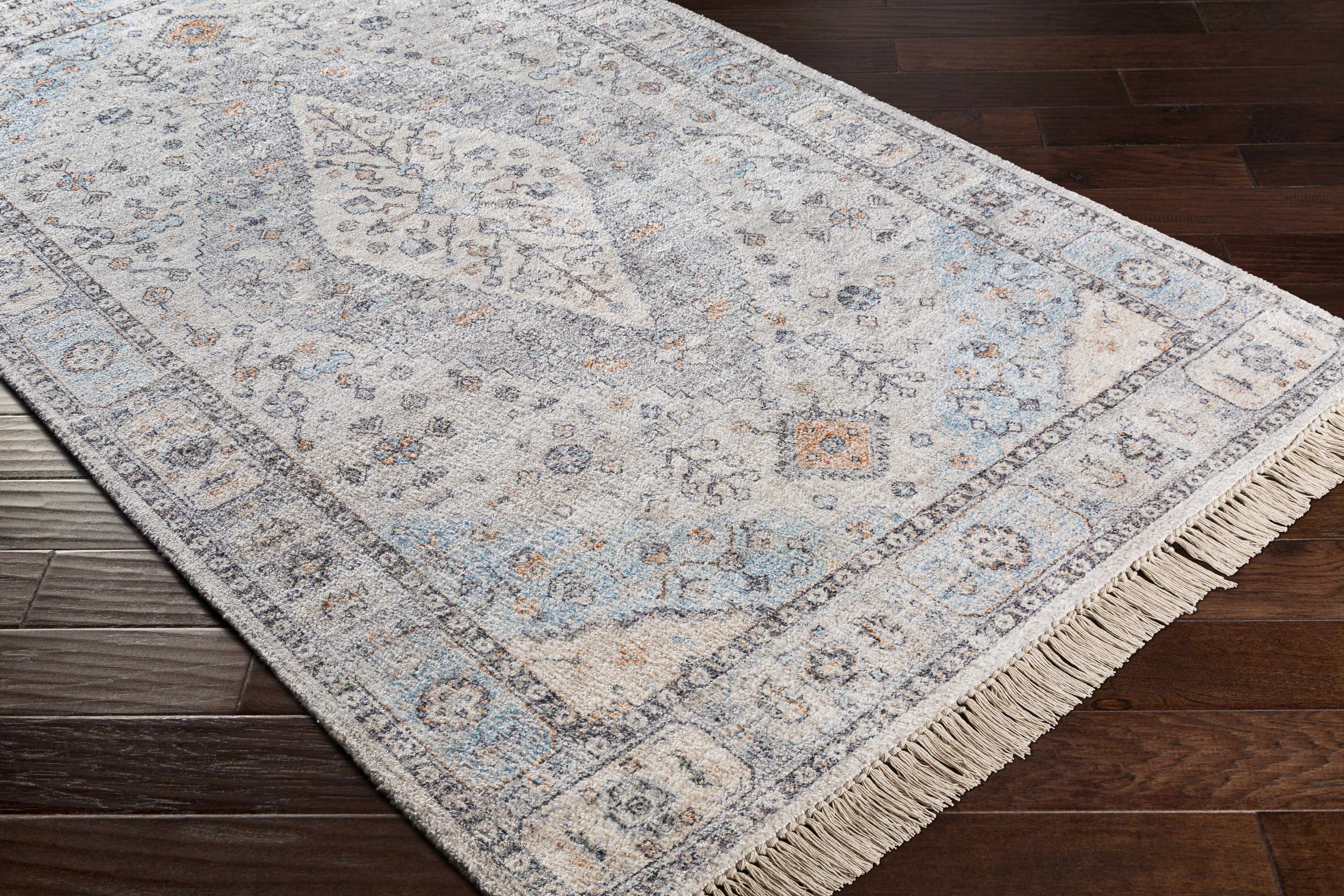 Fernhurst Distressed Beige Viscose&Cotton Rug - Clearance - Image 4