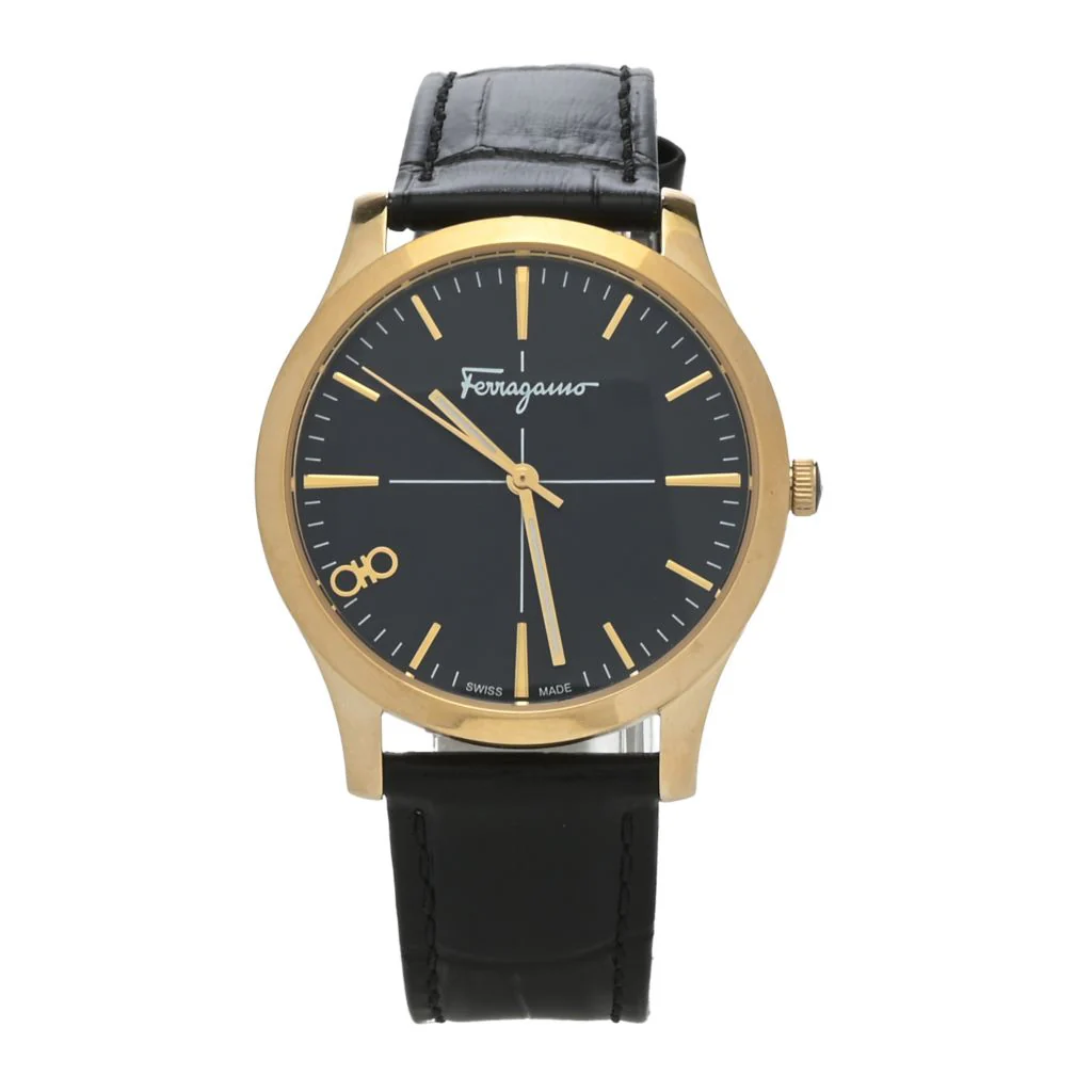 Ferragamo Women's Slim Swiss Made Quartz Leather Strap Watch - Image 2
