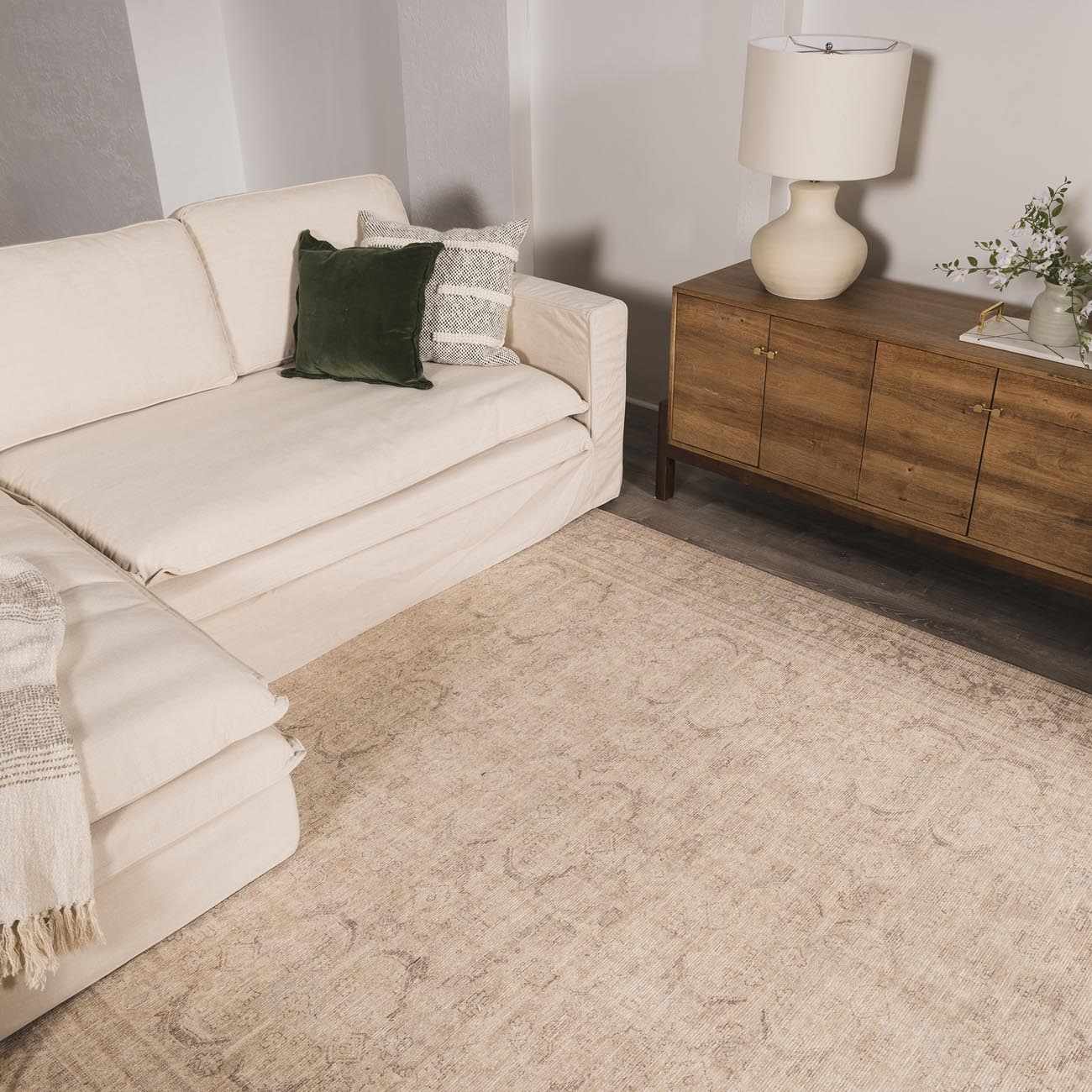 Fetscher V Vintage Damask Area Rug - Image 3