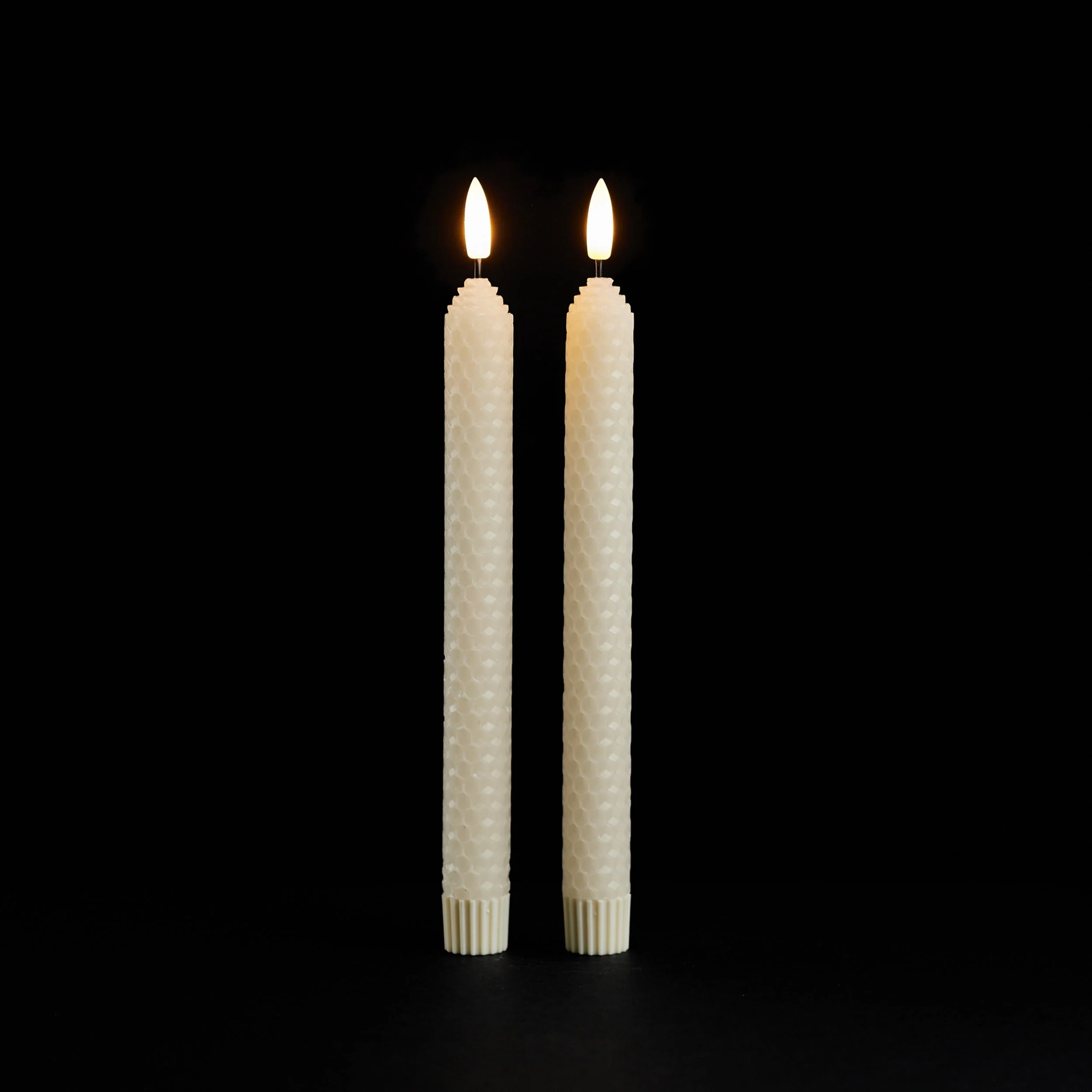 FIA Wick Beige Textured Taper Candle (Set of 2) - Image 3