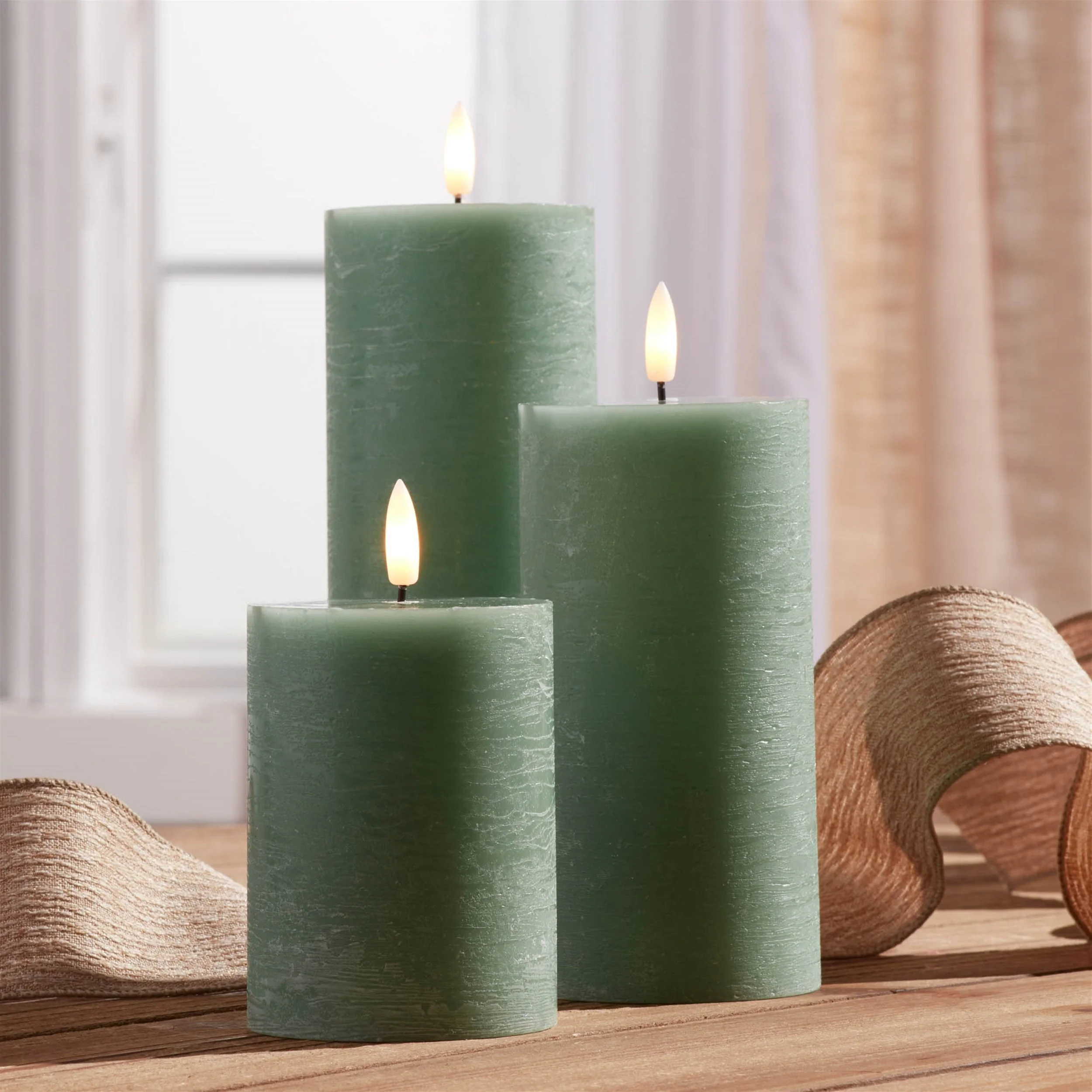 FIA Wick Green Pillar Candle (Set of 2) - Image 2