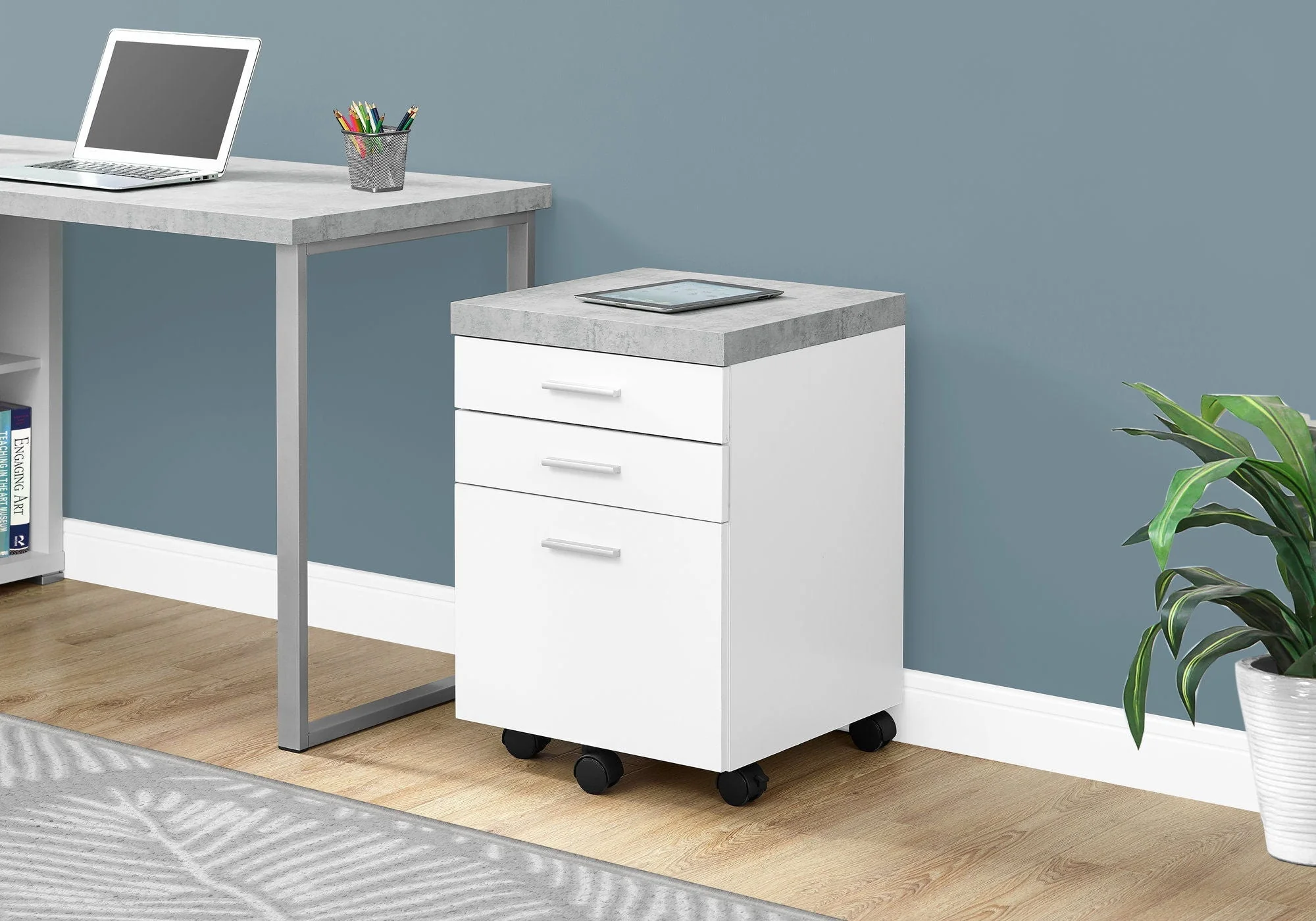File Cabinet Rolling Mobile Storage Drawers Printer Stand For Office - Image 3