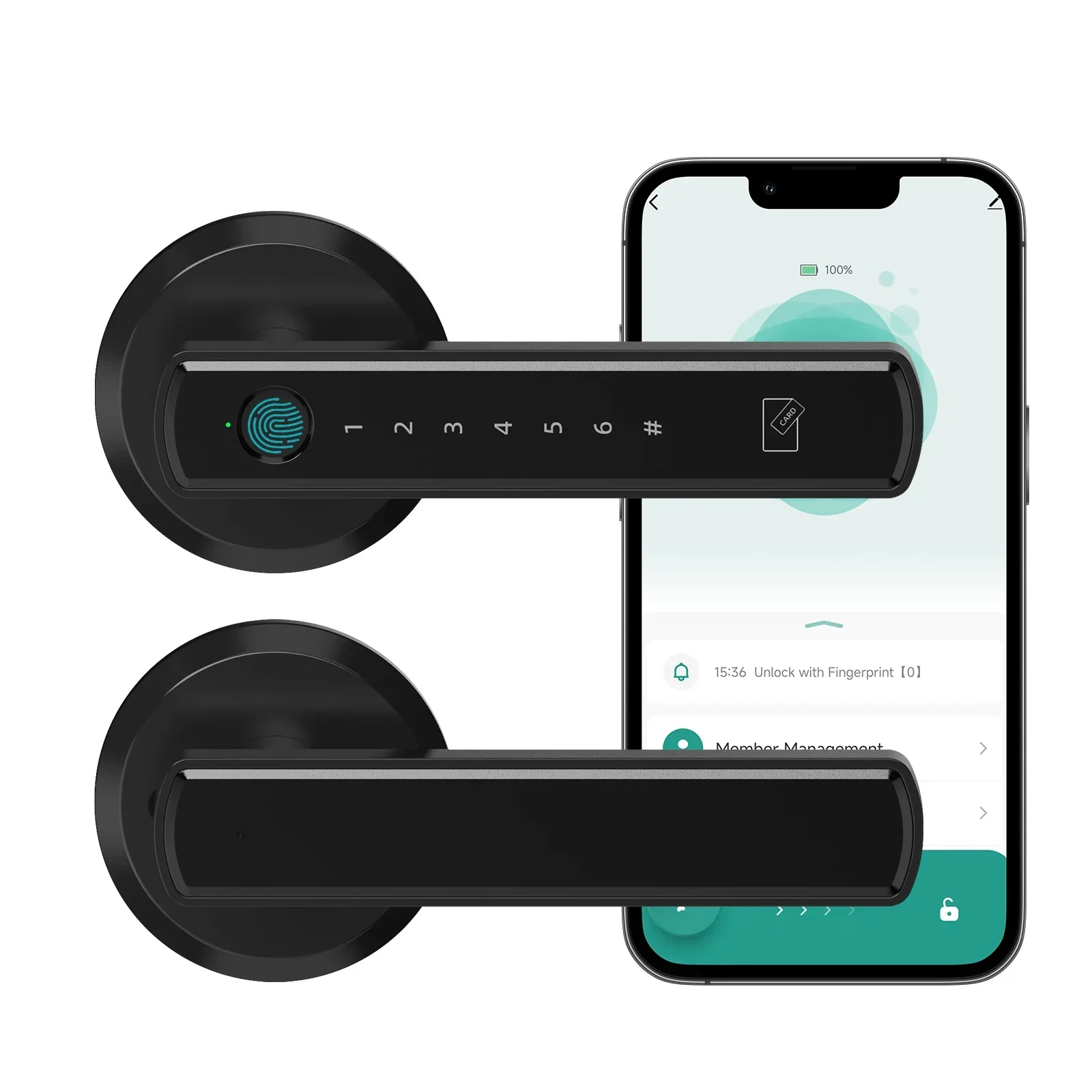 Fingerprint Smart Door Lock with App Control Touchscreen Keypad Passcode Unlock - Image 2