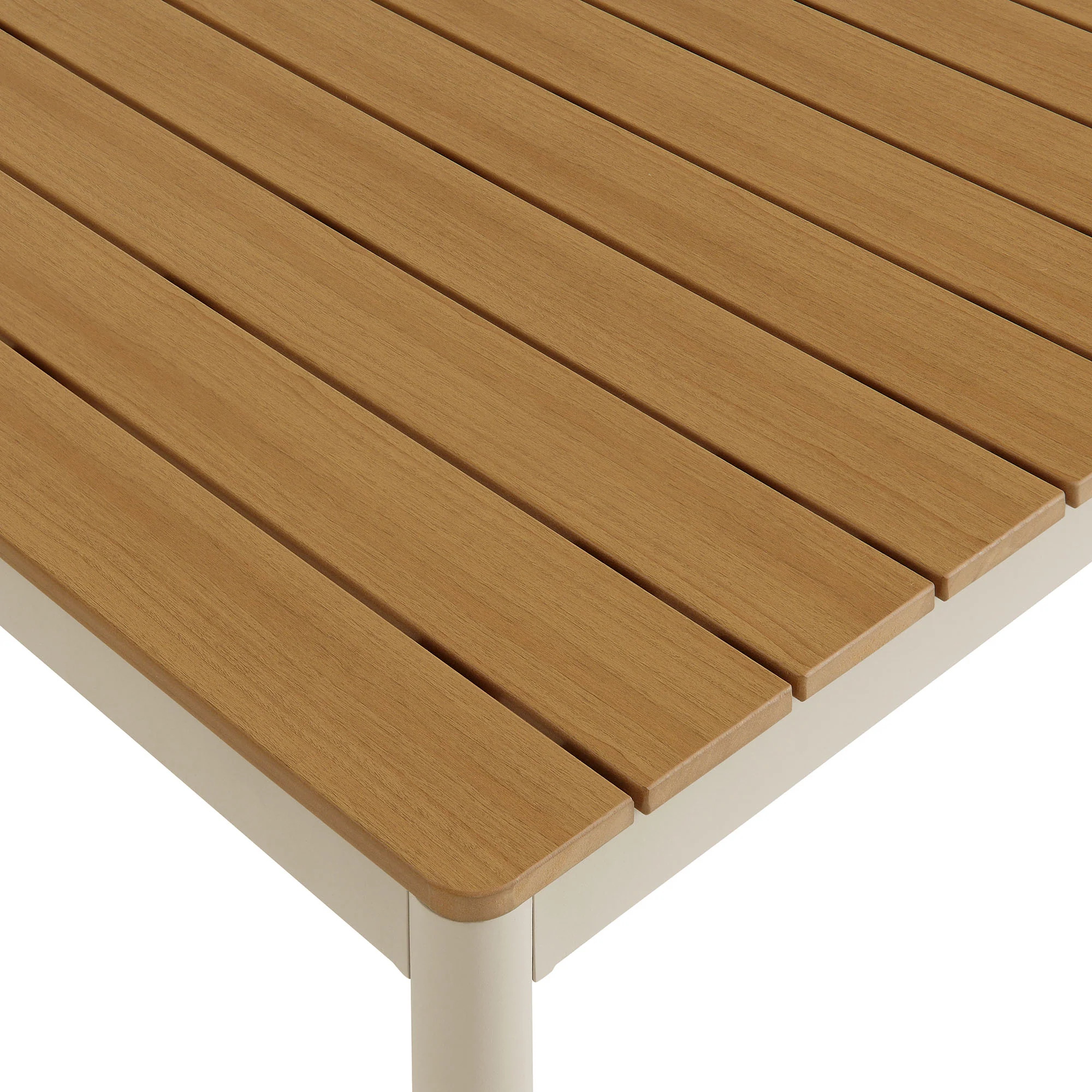 Finn 71" Outdoor Patio Aluminum Dining Table with Faux Wood Top by Modway - Image 7