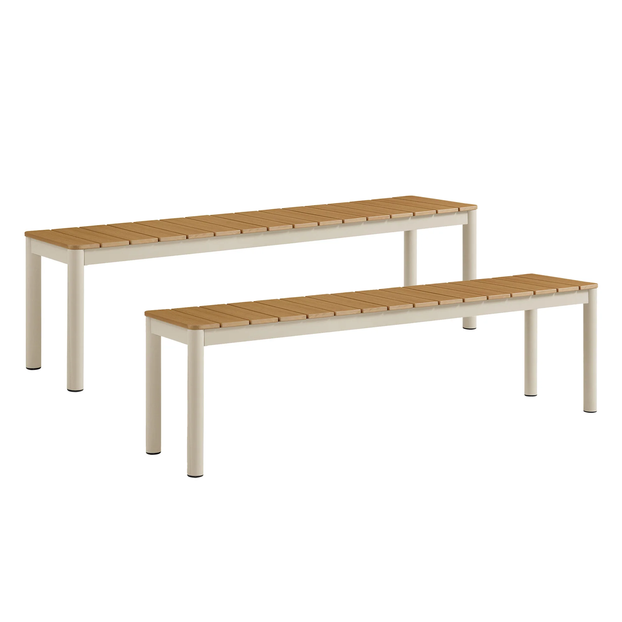 Finn Outdoor Patio Aluminum Bench Set of 2 by Modway - Image 4