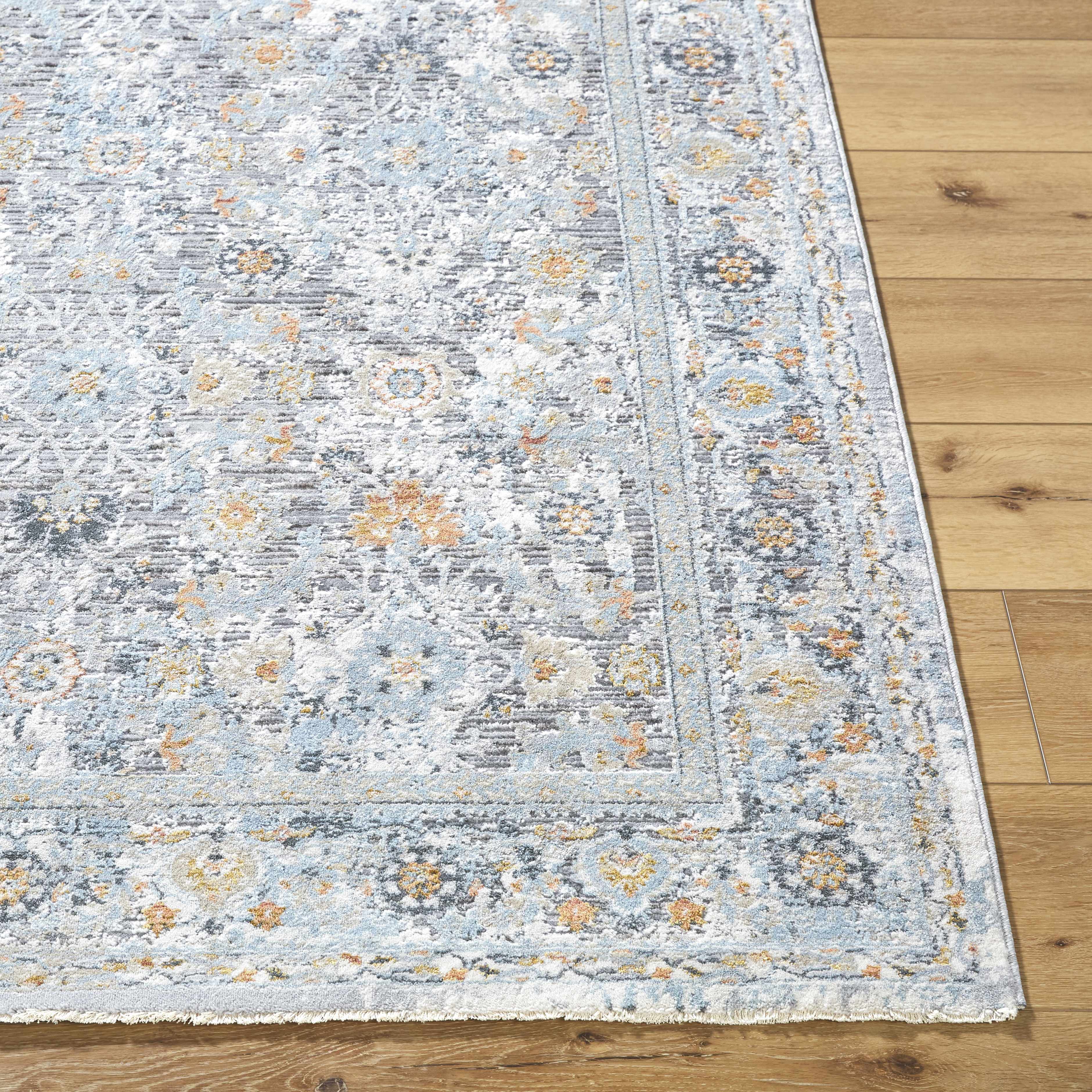 Finn Silver Blue Area Rug - Image 6