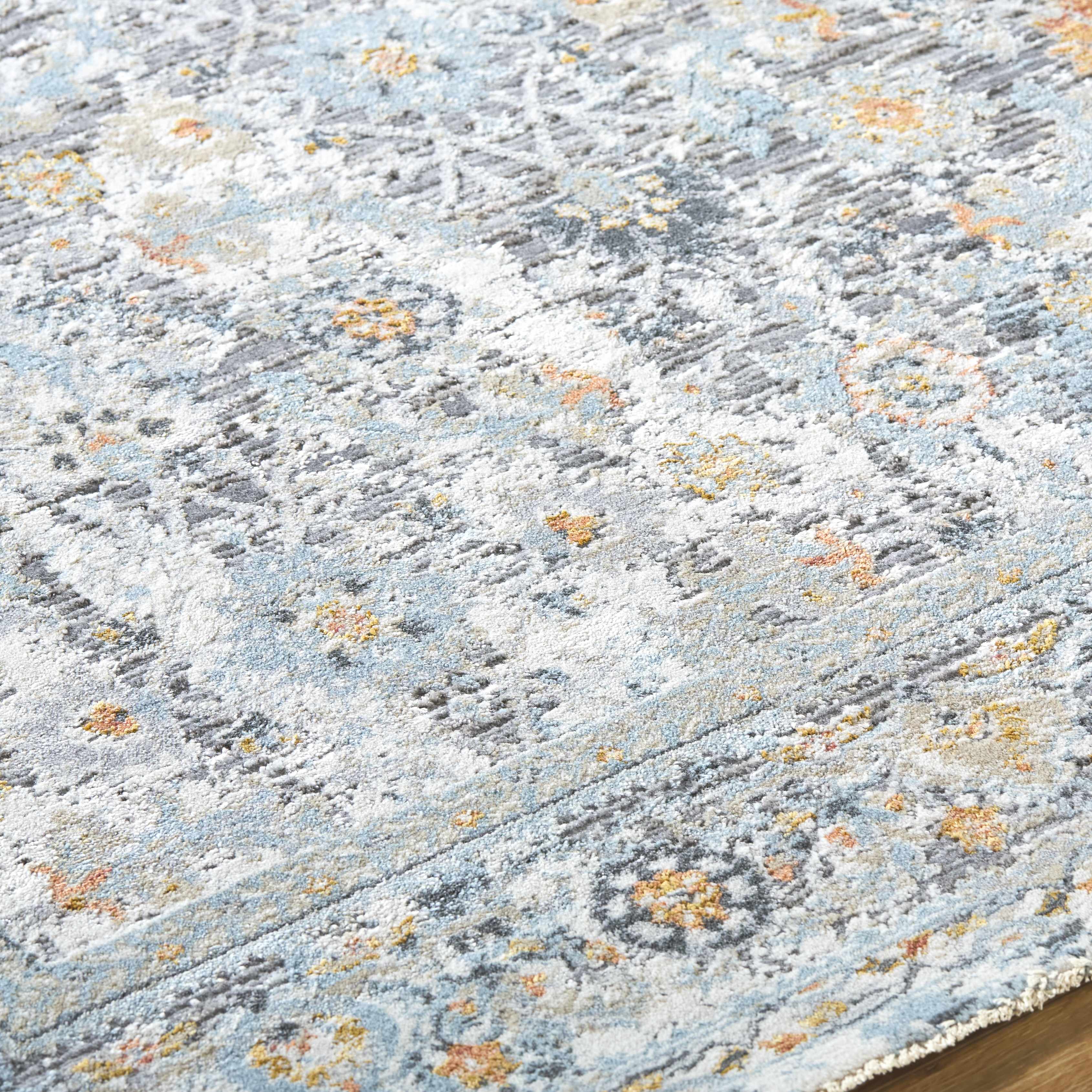 Finn Silver Blue Area Rug - Image 9