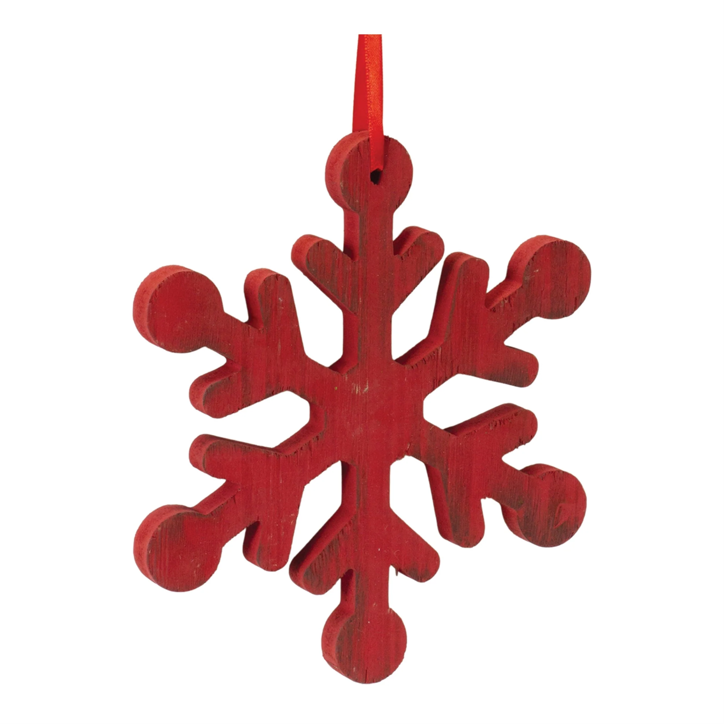 Fir Wood Snowflake Ornament (Set of 12) - Image 2