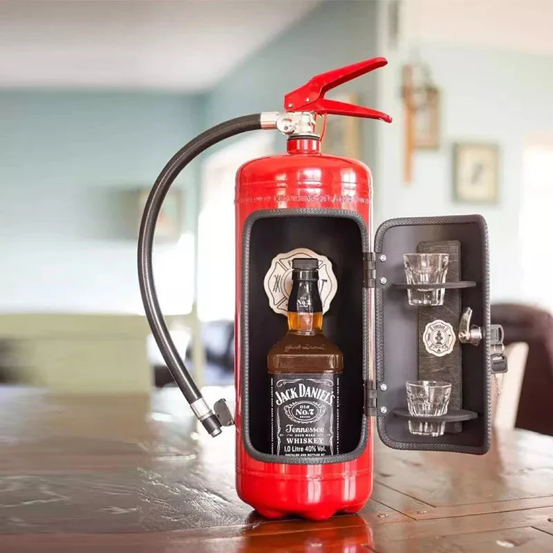 Fire Extinguisher Wine Bottle Holder Decorative Whiskey Champagne Bottle Stand - Image 7