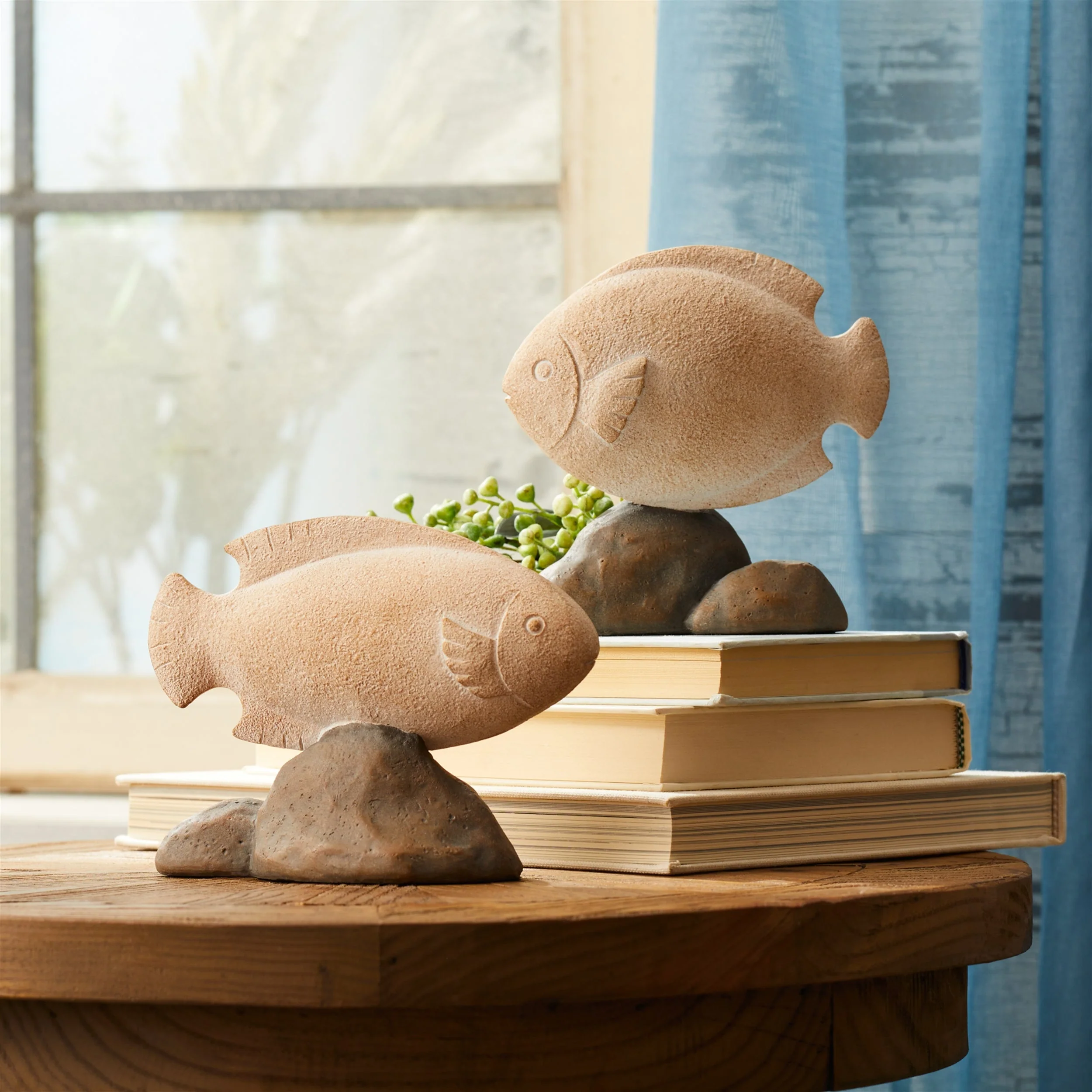 Fish on Rock Décor (Set of 4) - Image 2