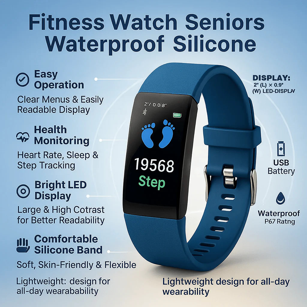 Fitness Tracker Watch with Heart Rate and Step Counter - Image 3
