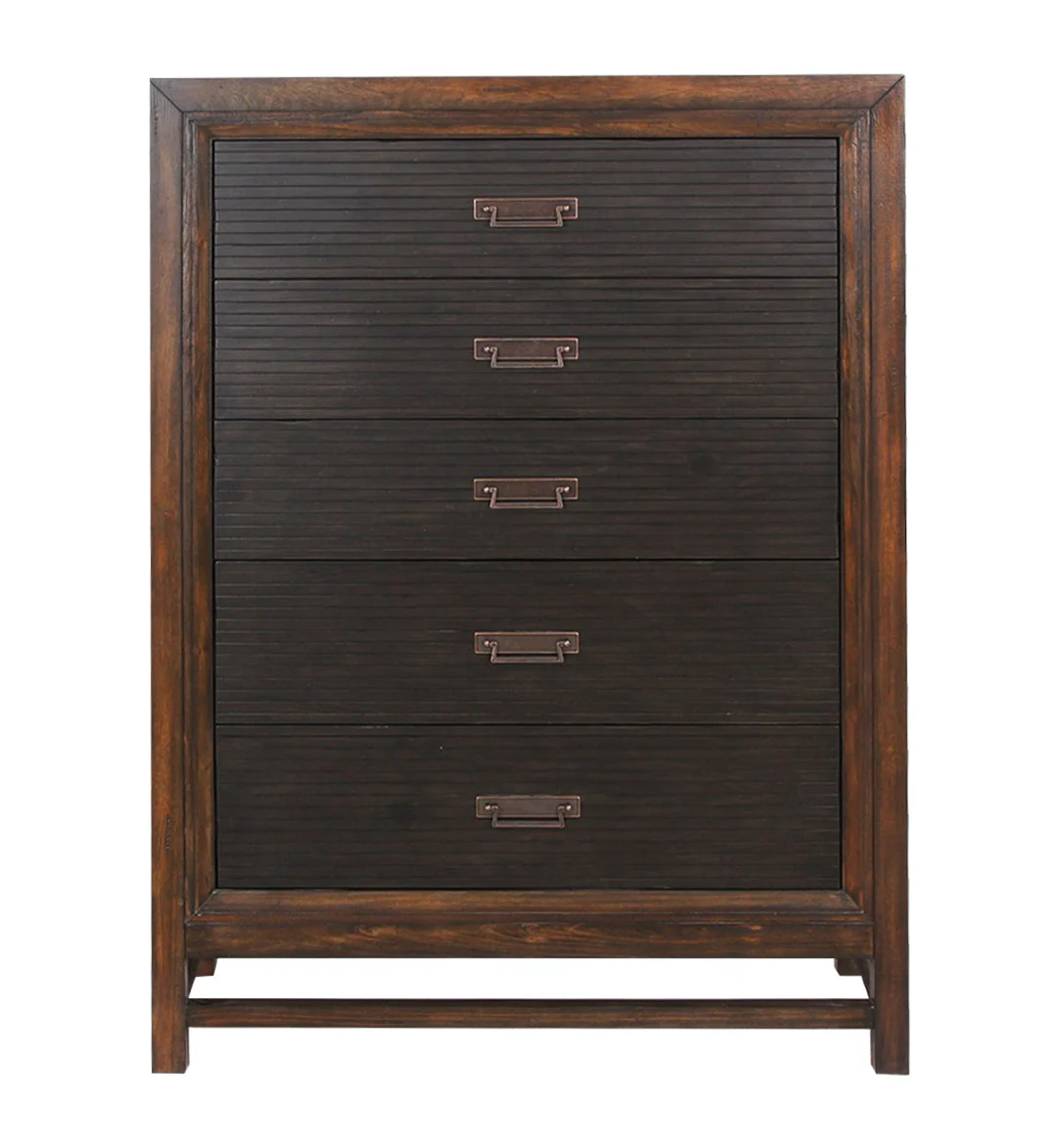 Five-Drawer Chest No Assembly Required Two-Tone Finish - Image 6