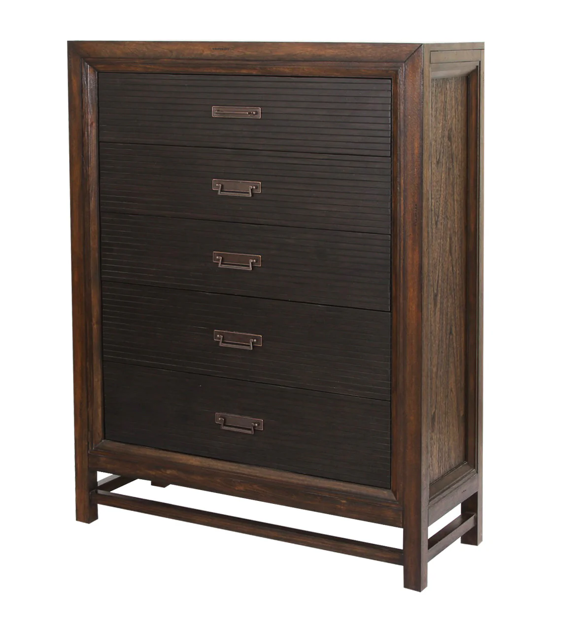 Five-Drawer Chest No Assembly Required Two-Tone Finish - Image 7
