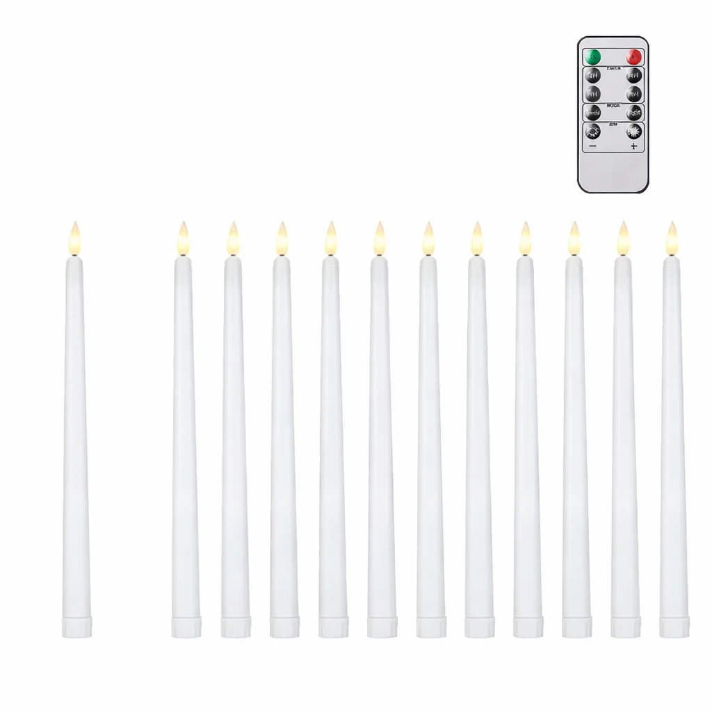 Flameless LED Taper Candles Battery Operated Flickering Set for Decor - Image 7