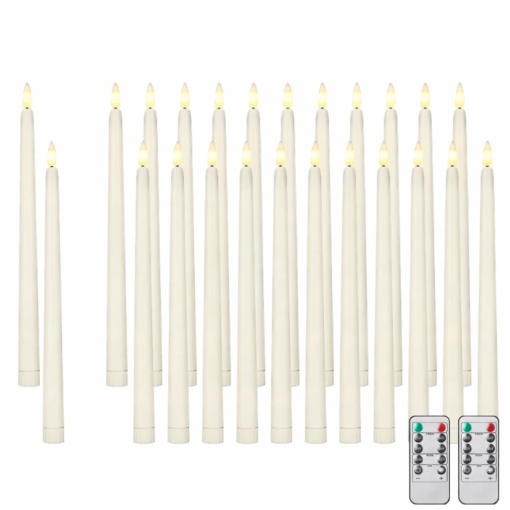 Flameless LED Taper Candles Battery Operated Flickering Set for Decor - Image 8