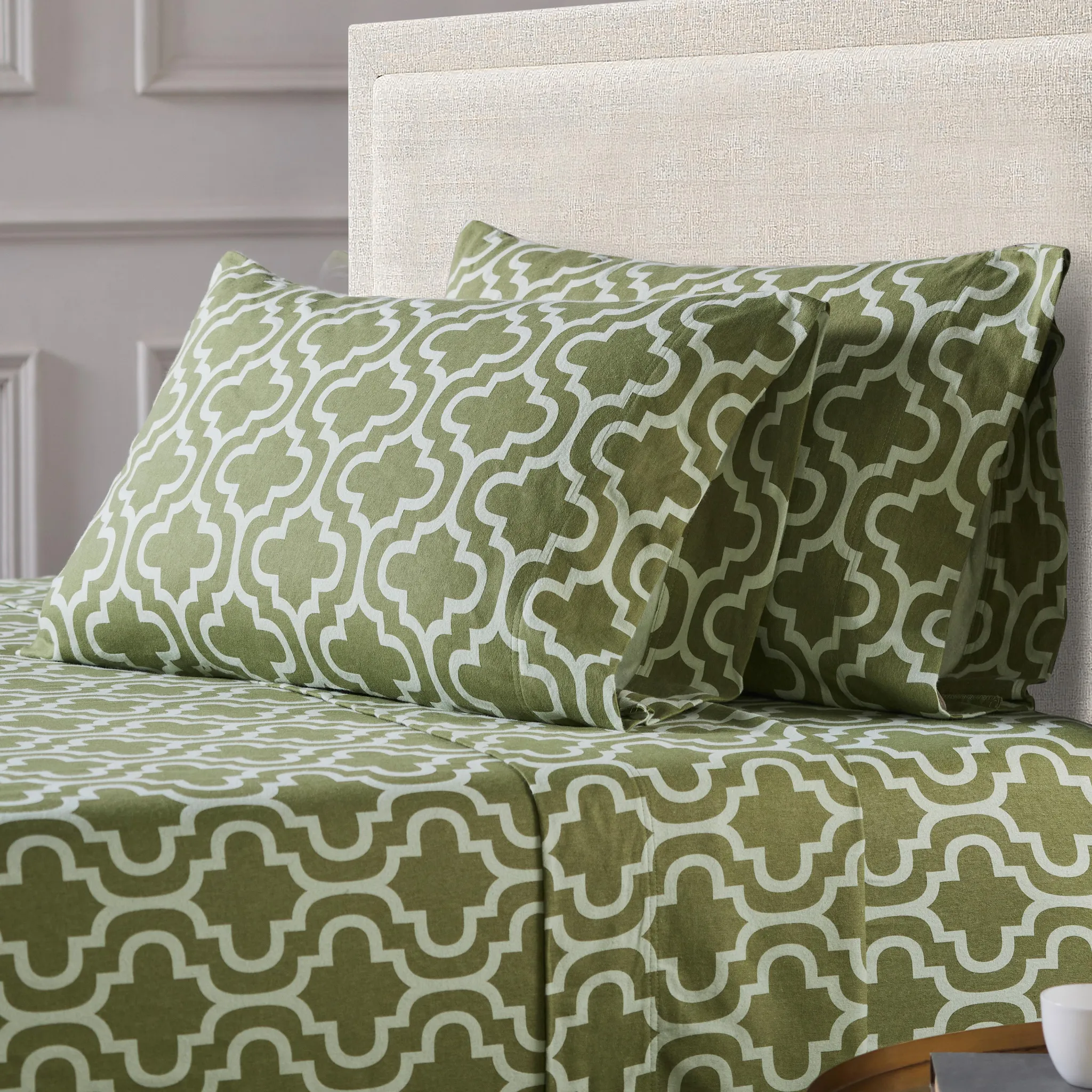Moroccan Trellis Cotton Flannel 2-Piece Pillowcase Set - Image 16