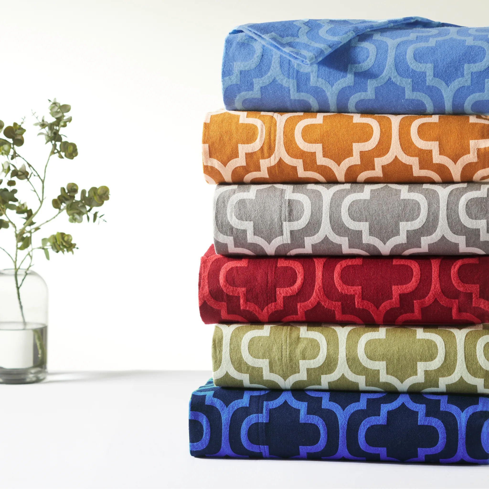 Moroccan Trellis Cotton Flannel 2-Piece Pillowcase Set - Image 31