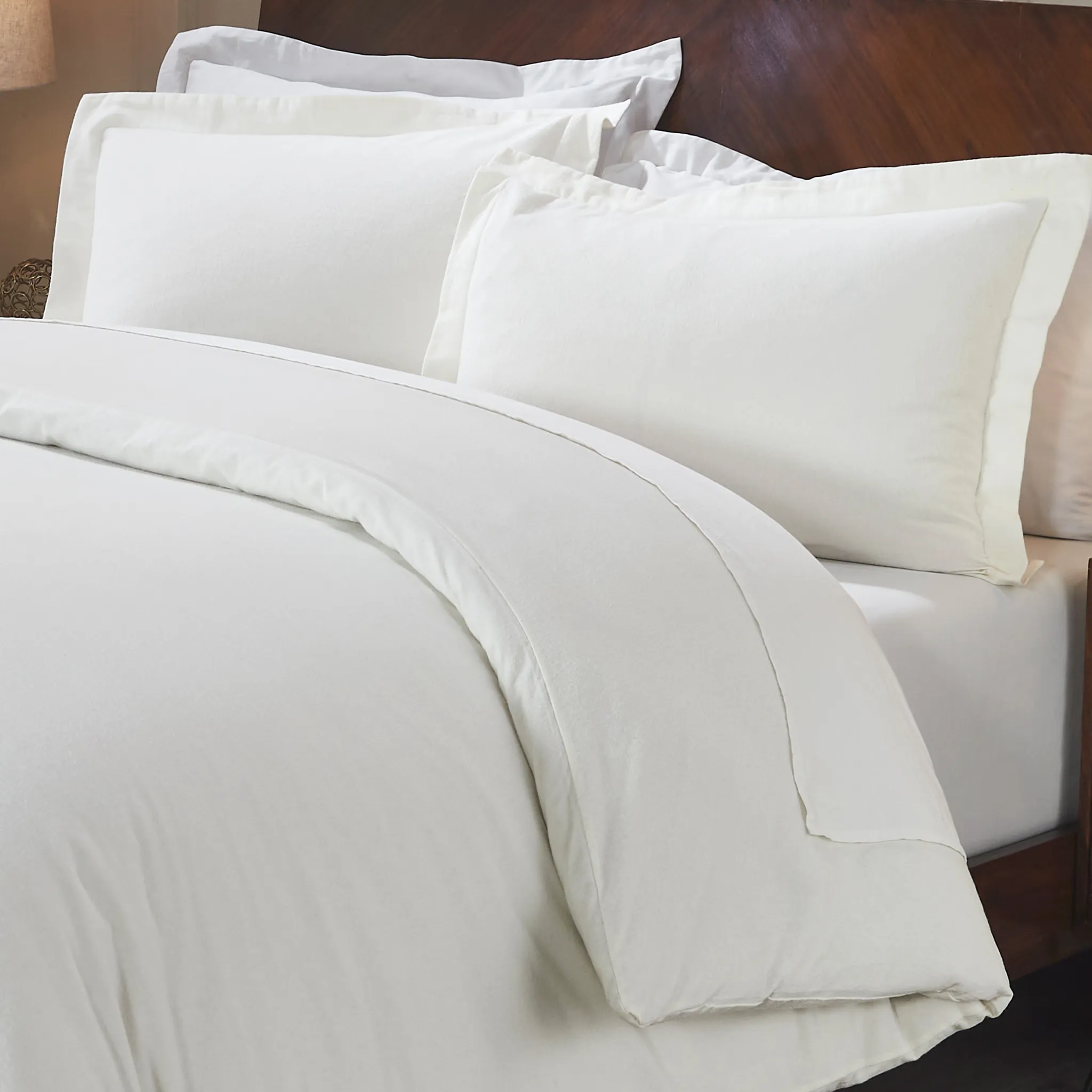 Flannel Cotton Modern Solid Fuzzy Duvet Cover Set With Pillow Shams - Image 10
