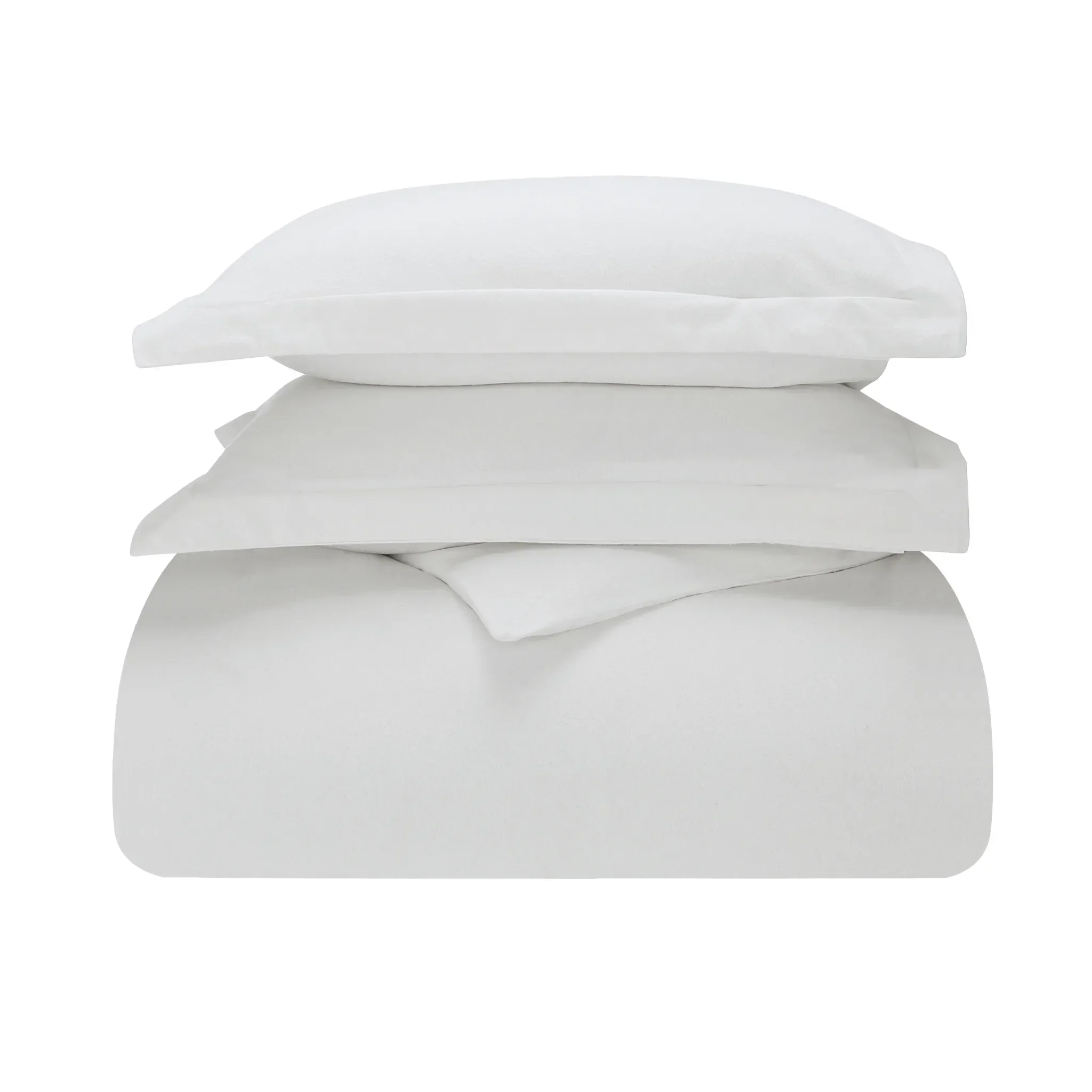 Flannel Cotton Modern Solid Fuzzy Duvet Cover Set With Pillow Shams - Image 11