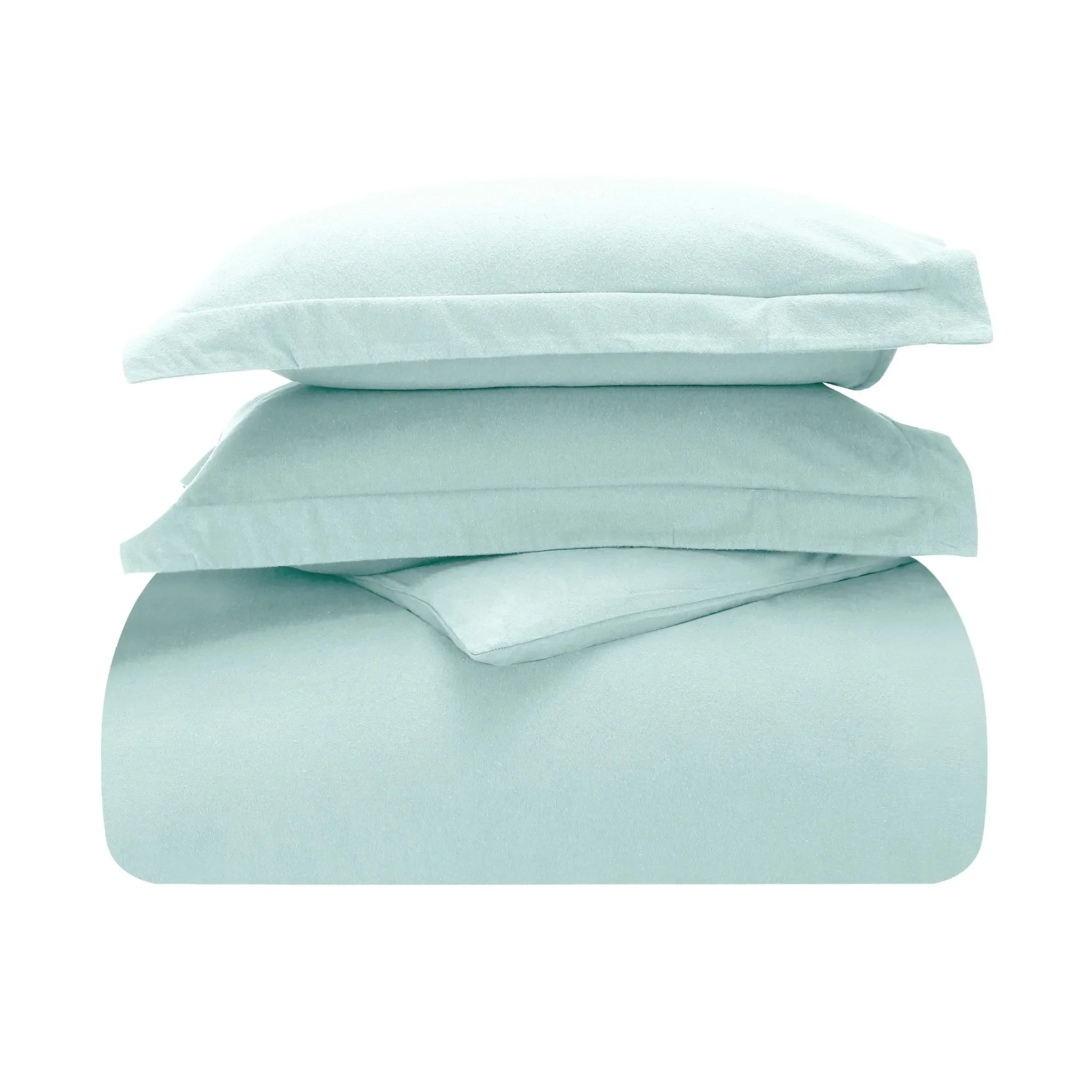 Flannel Cotton Modern Solid Fuzzy Duvet Cover Set With Pillow Shams - Image 19
