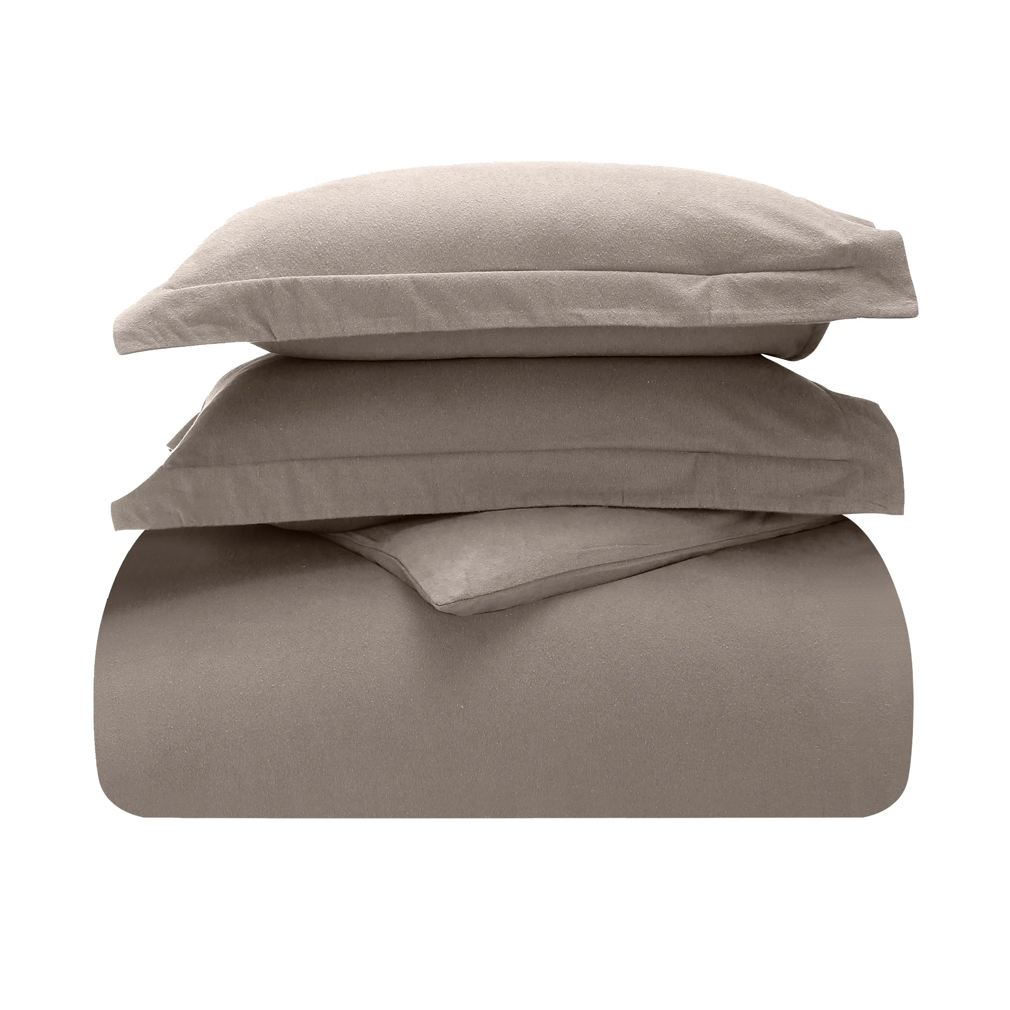 Flannel Cotton Modern Solid Fuzzy Duvet Cover Set With Pillow Shams - Image 28