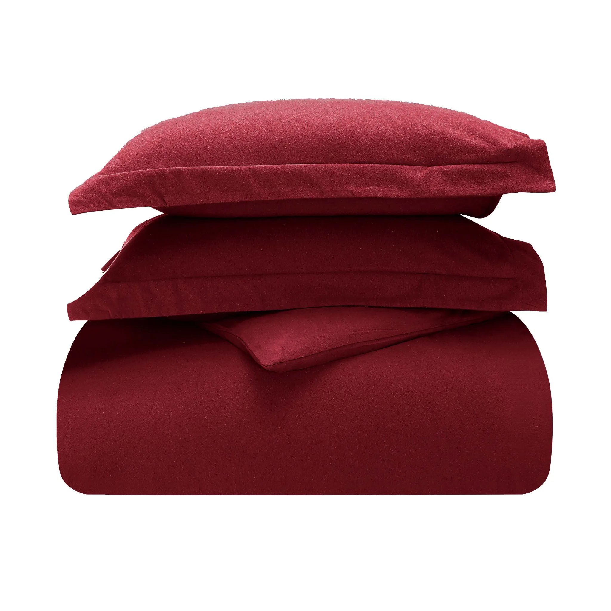 Flannel Cotton Modern Solid Fuzzy Duvet Cover Set With Pillow Shams - Image 46