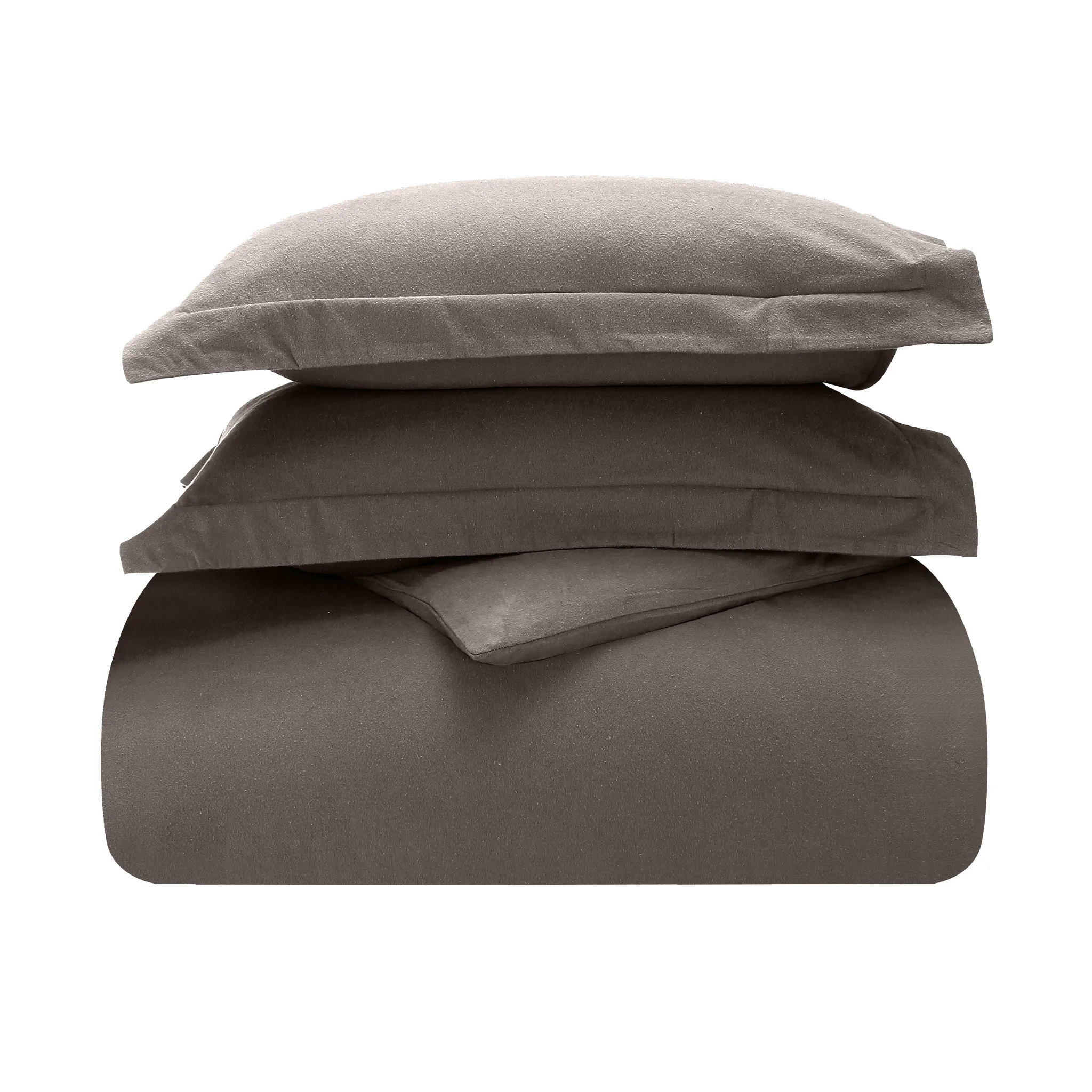 Flannel Cotton Modern Solid Fuzzy Duvet Cover Set With Pillow Shams - Image 55